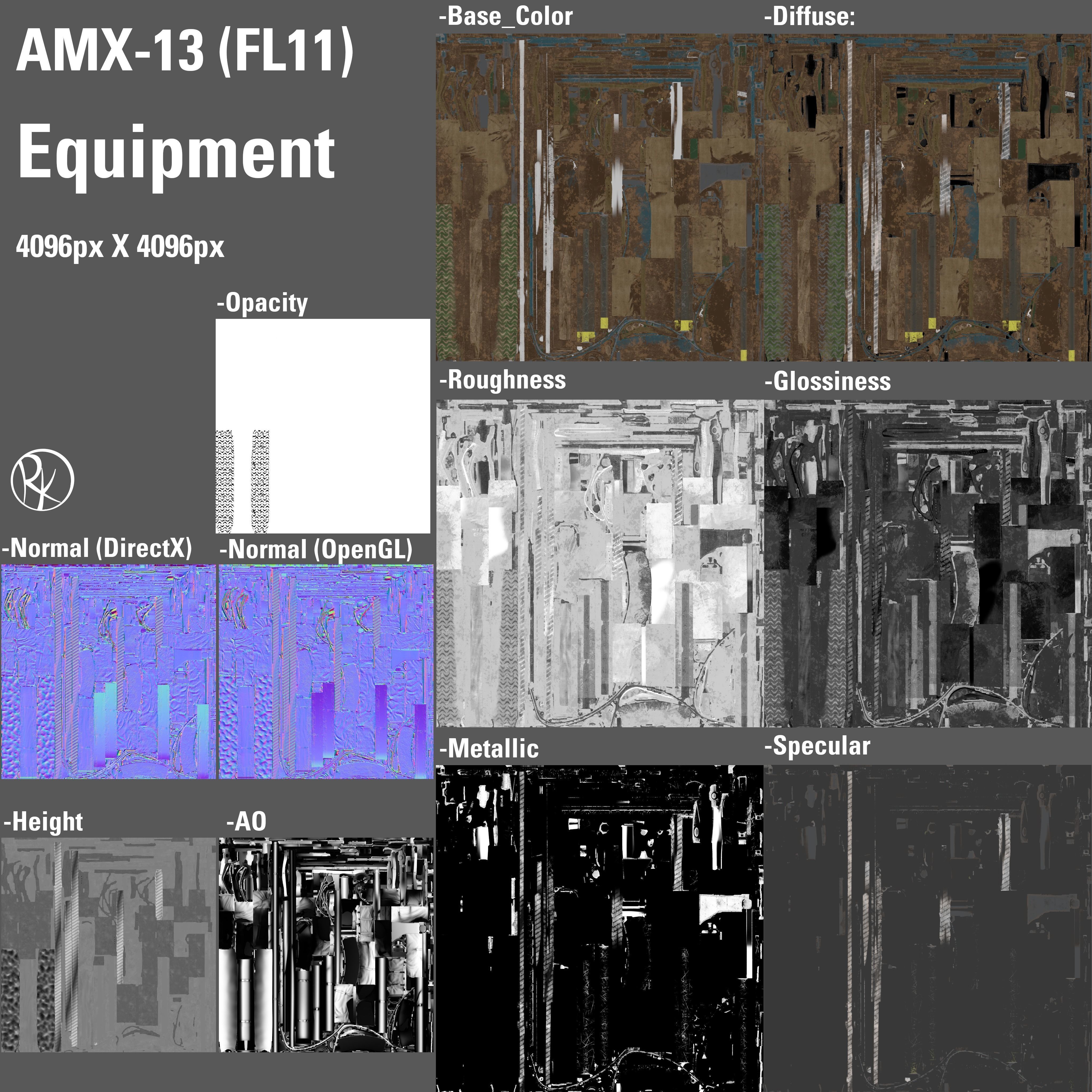 AMX-13 FL11 PBR Model 3D model_28