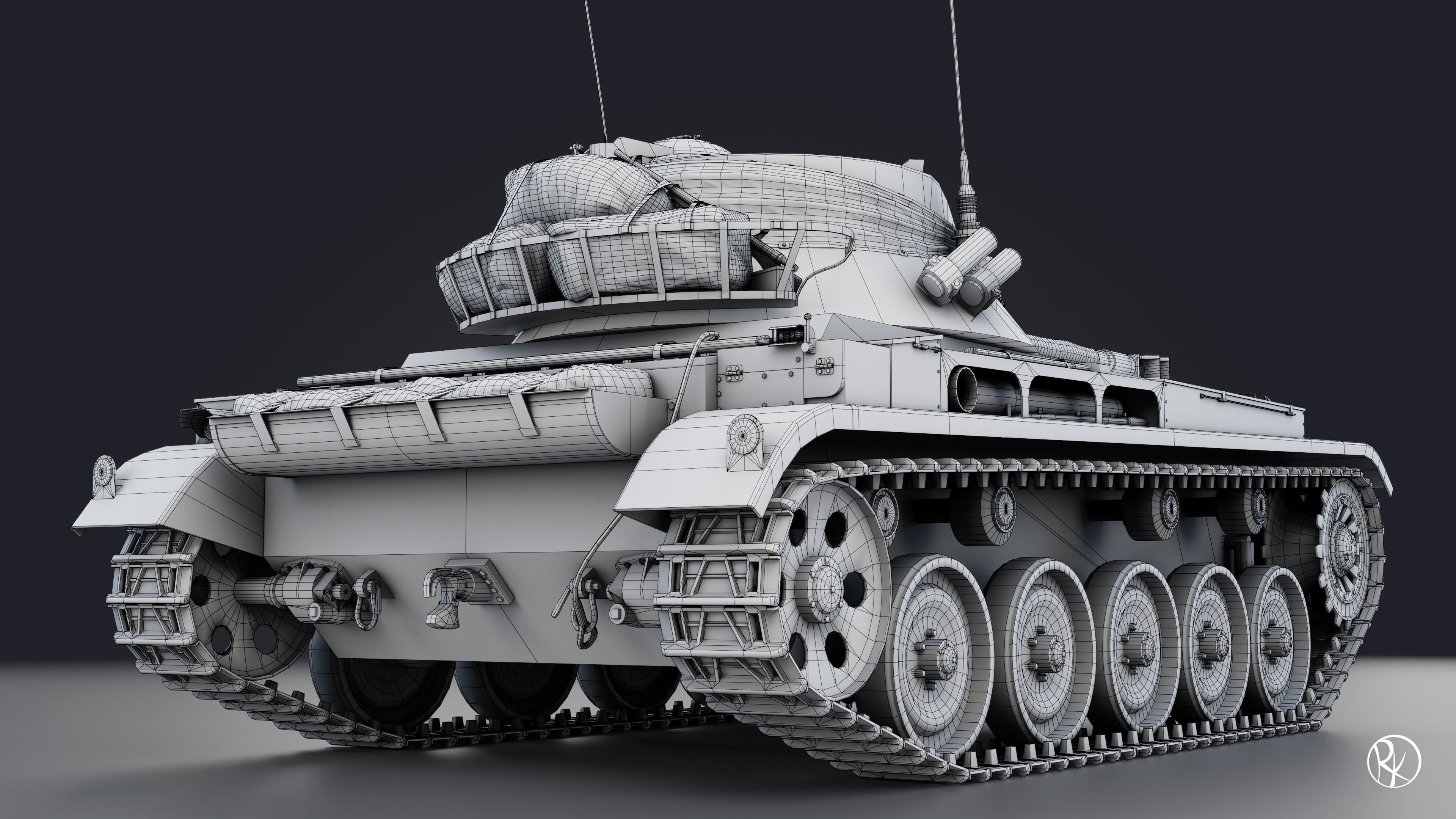 AMX-13 FL11 PBR Model 3D model_20