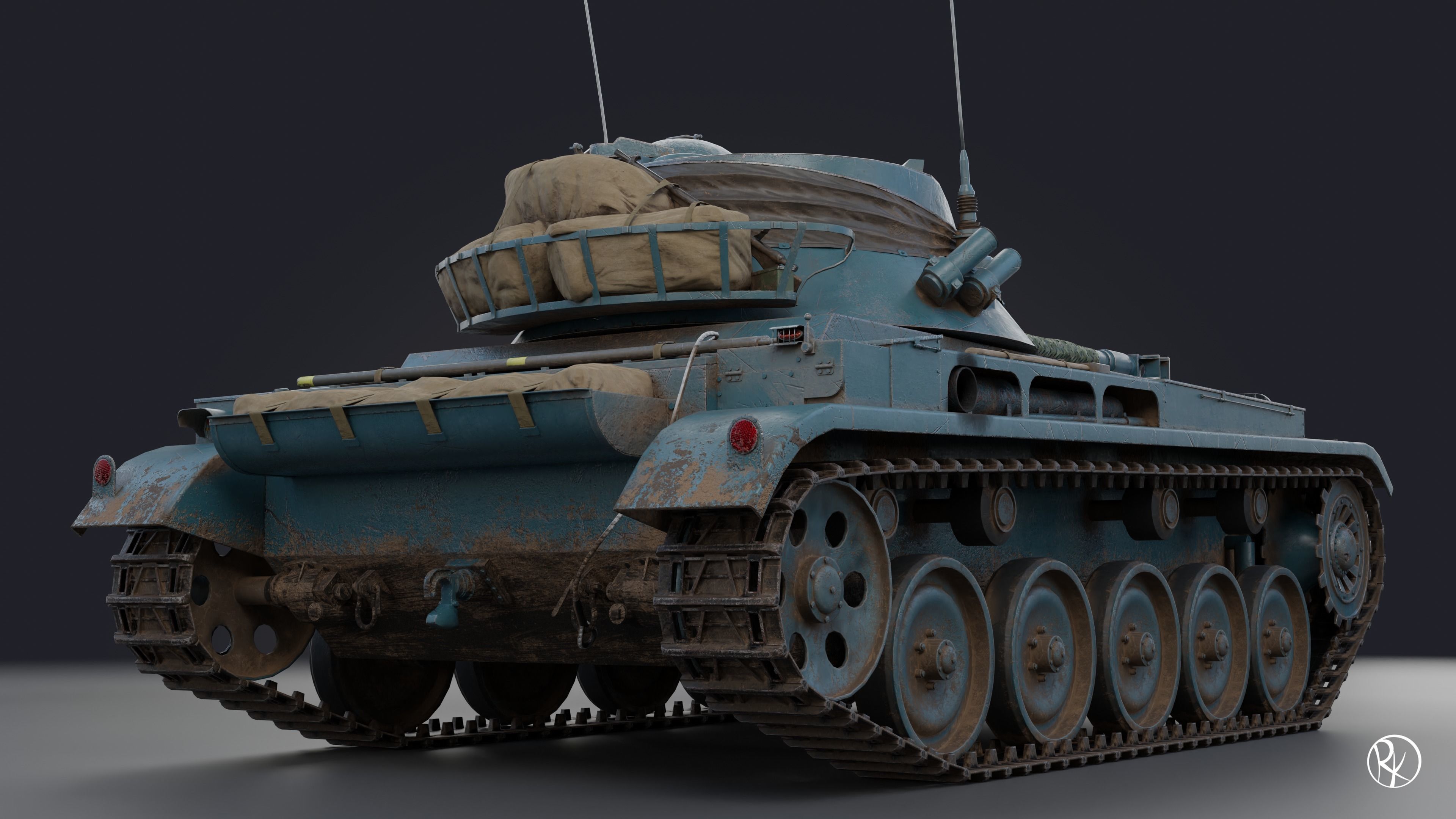 AMX-13 FL11 PBR Model 3D model_9