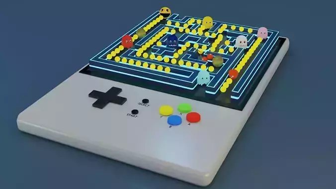 PacMan Scene Recreate on Console  3D model