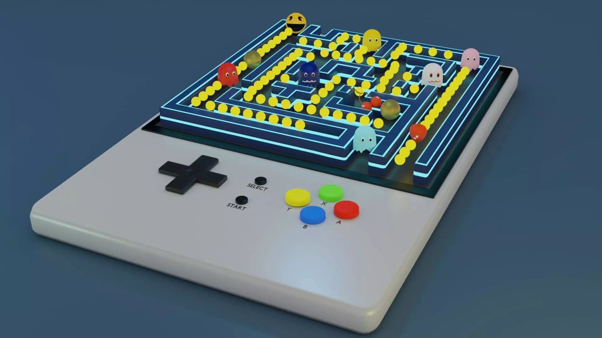 PacMan Scene Recreate on Console  3D model_0