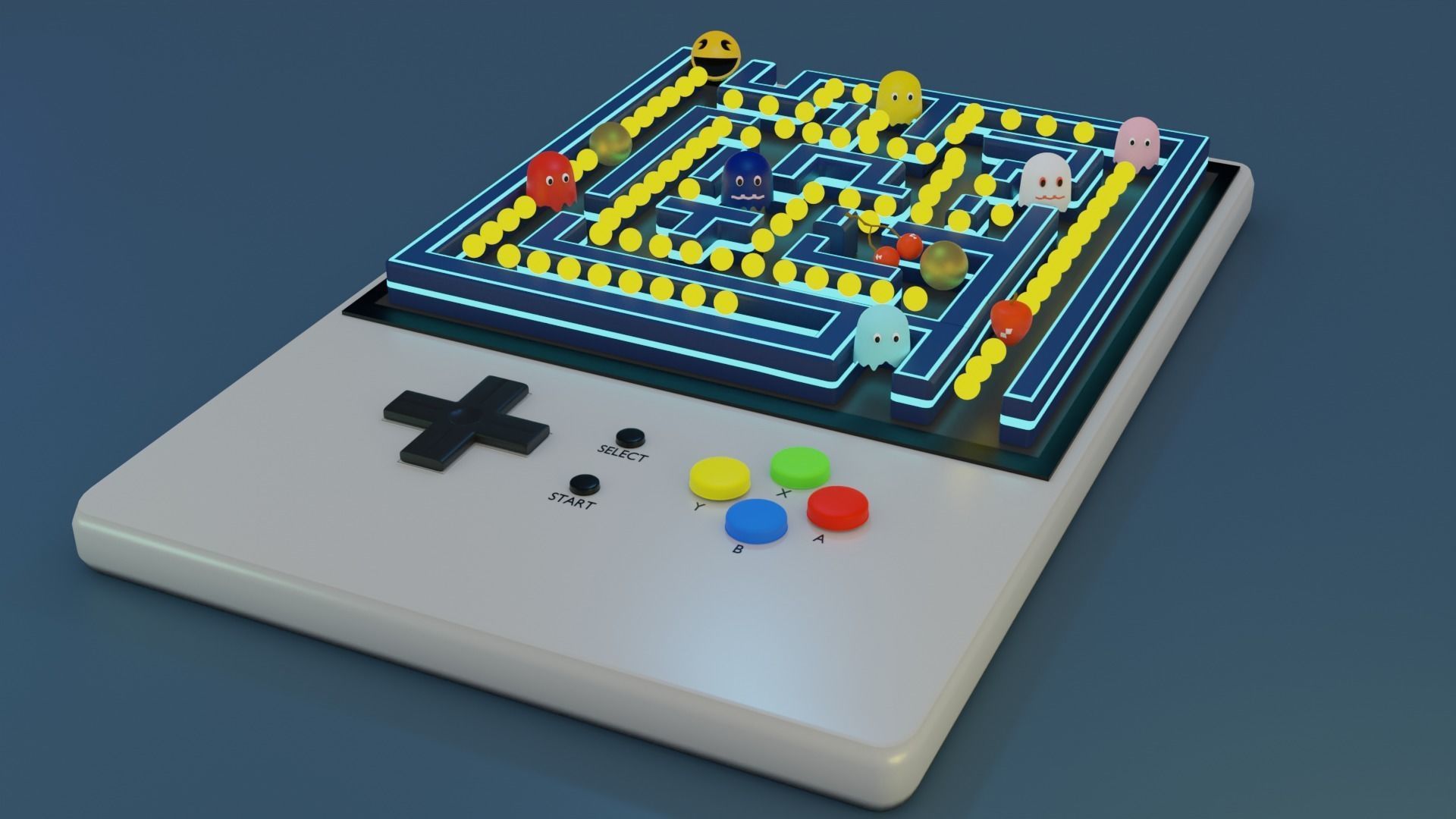 PacMan Scene Recreate on Console  3D model_3