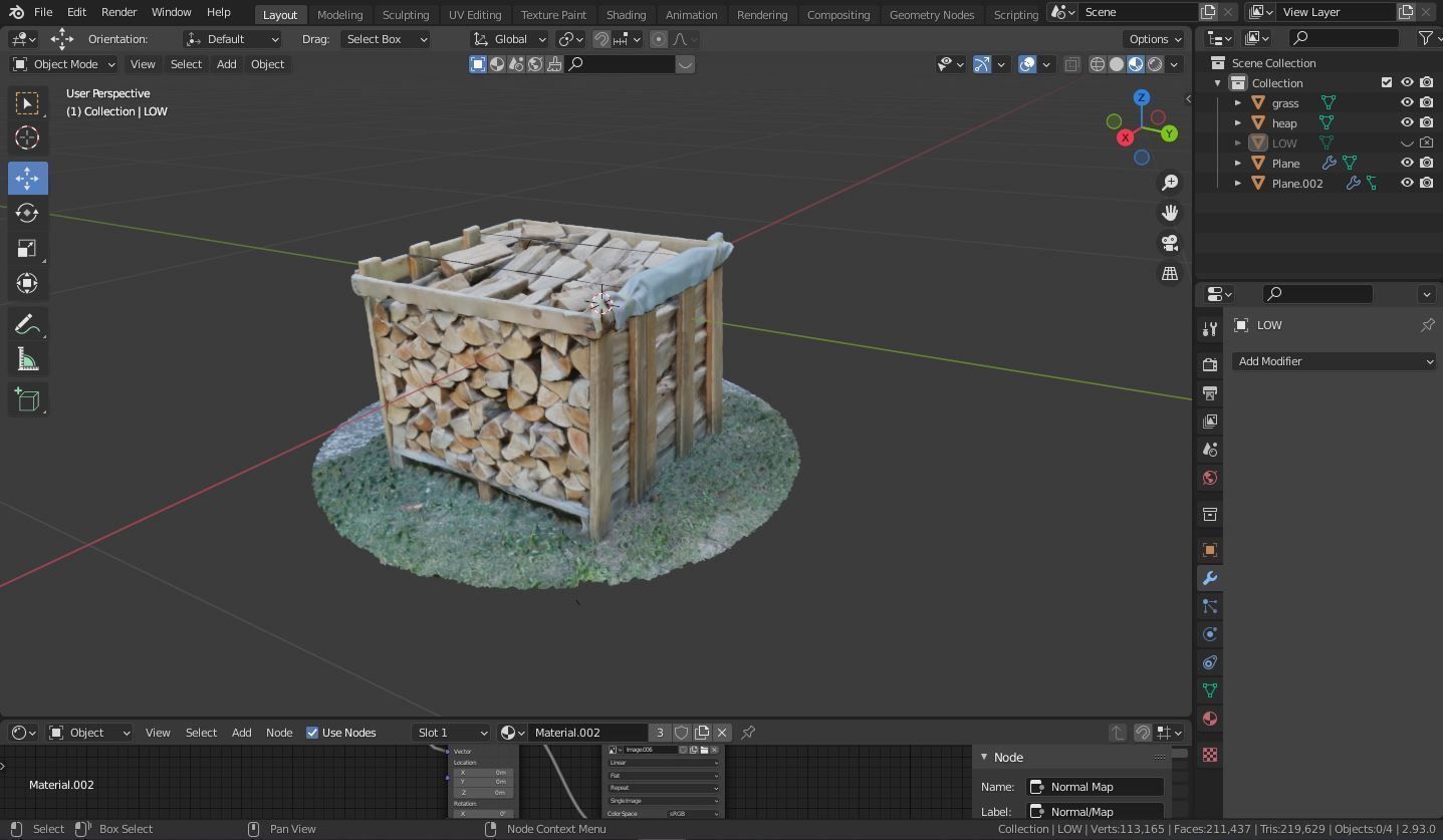 Wood Heap - Scanned 3D model_8