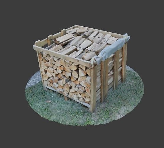 Wood Heap - Scanned 3D model