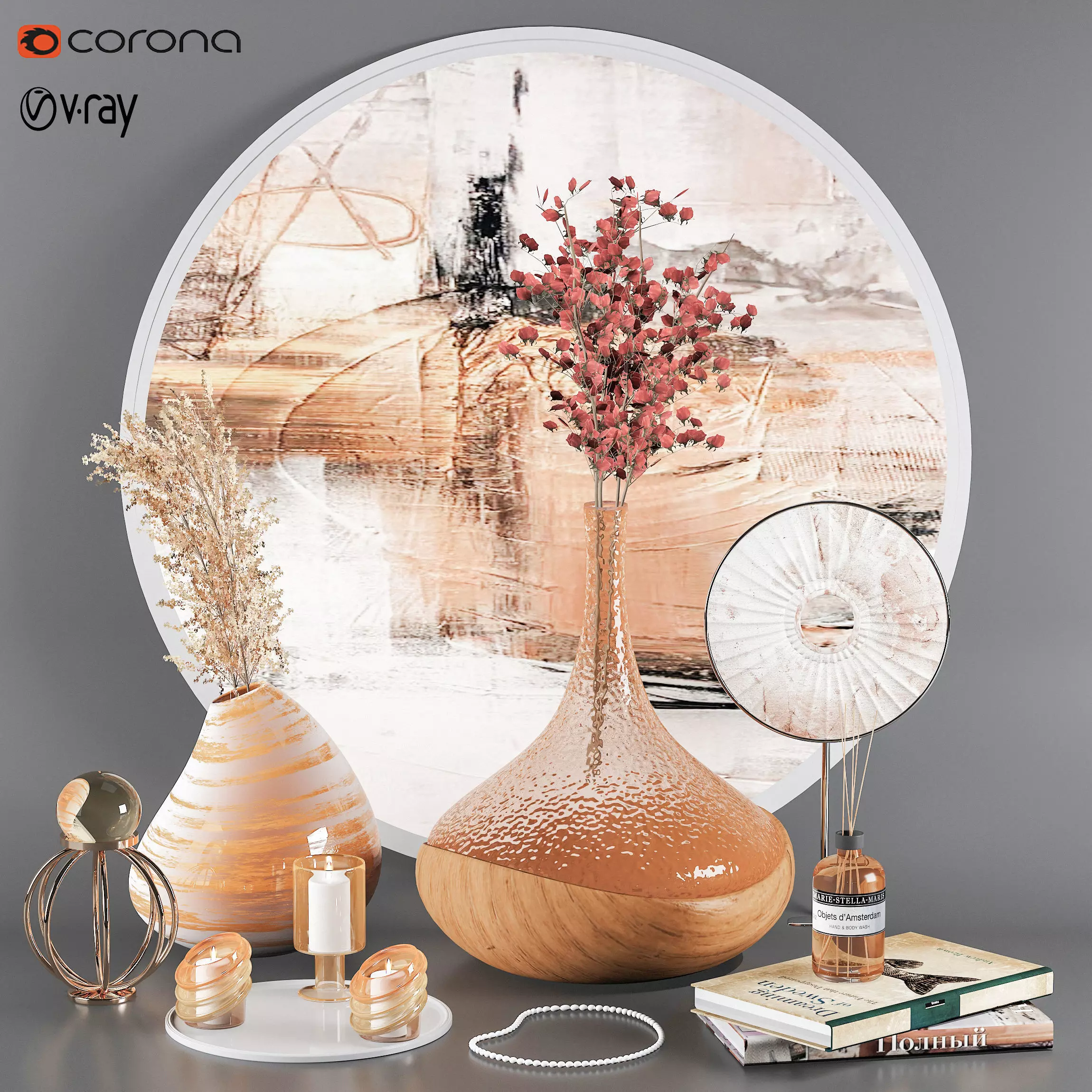 Decorative set 01 3D model_0
