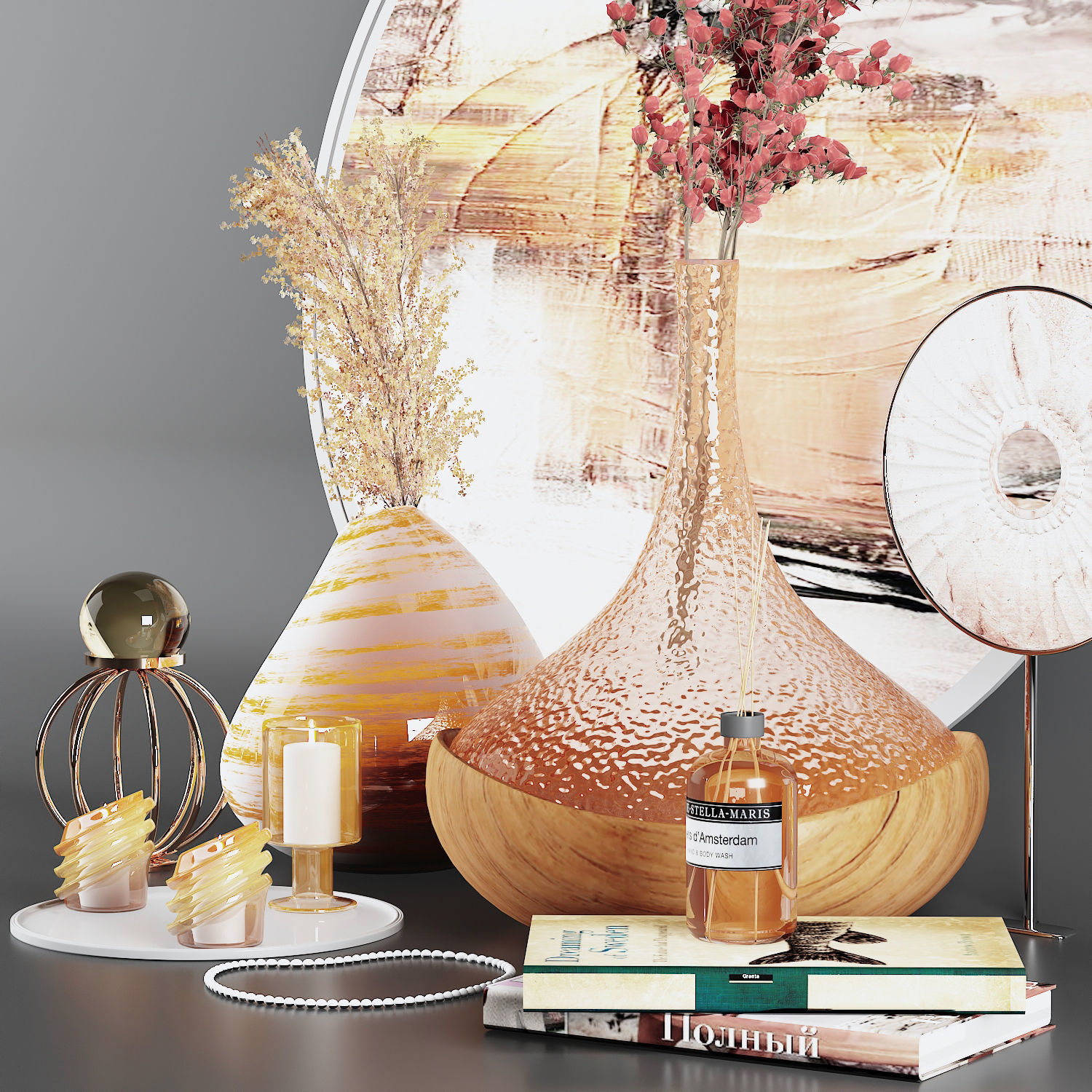 Decorative set 01 3D model_1