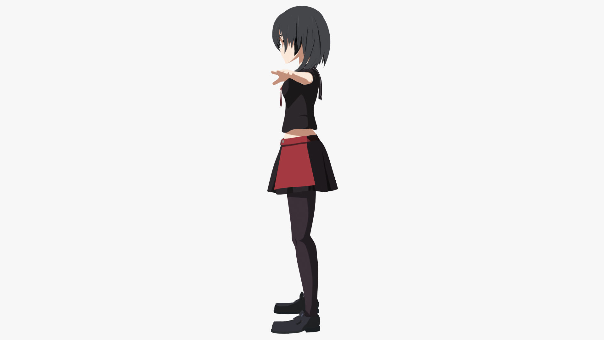 Kurome - Akame Ga Kill  Low-poly 3D model_7