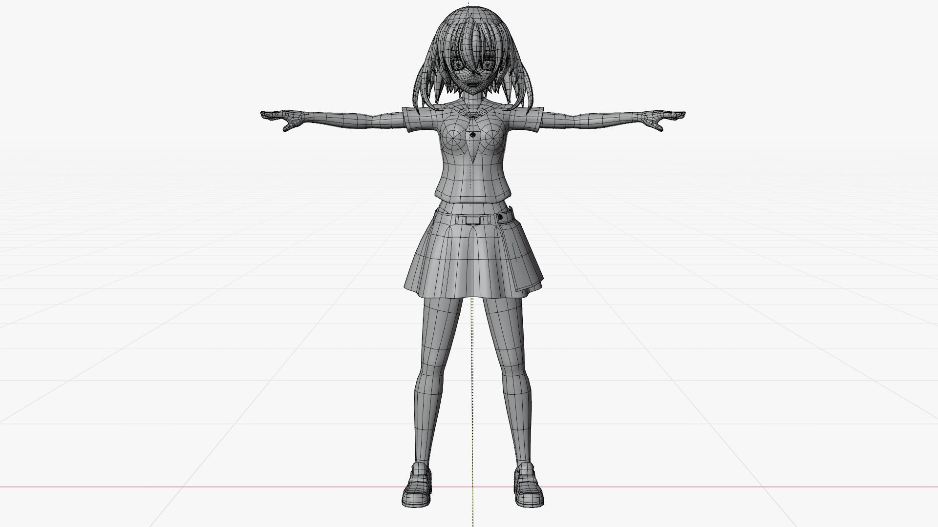 Kurome - Akame Ga Kill  Low-poly 3D model_5
