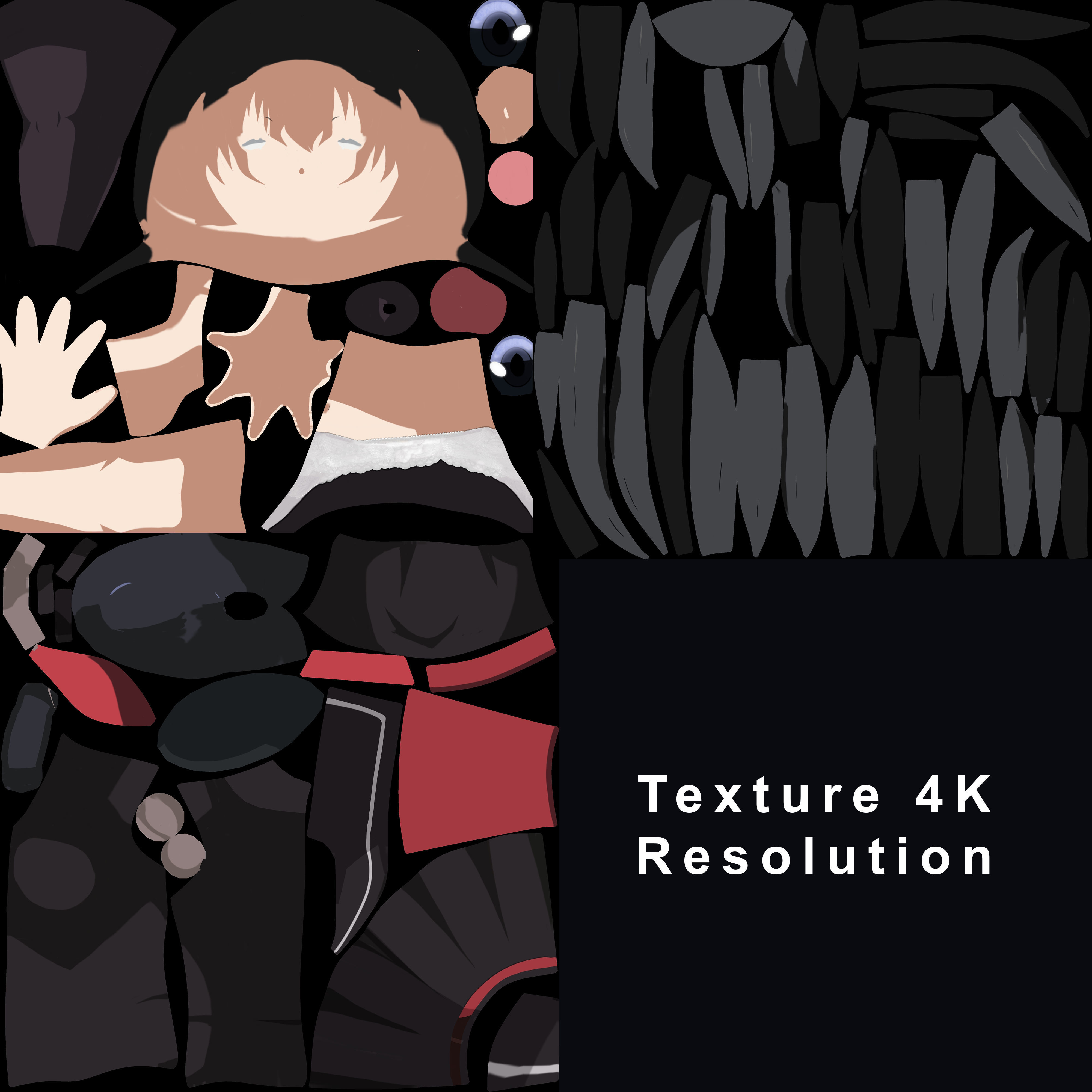 Kurome - Akame Ga Kill  Low-poly 3D model_12