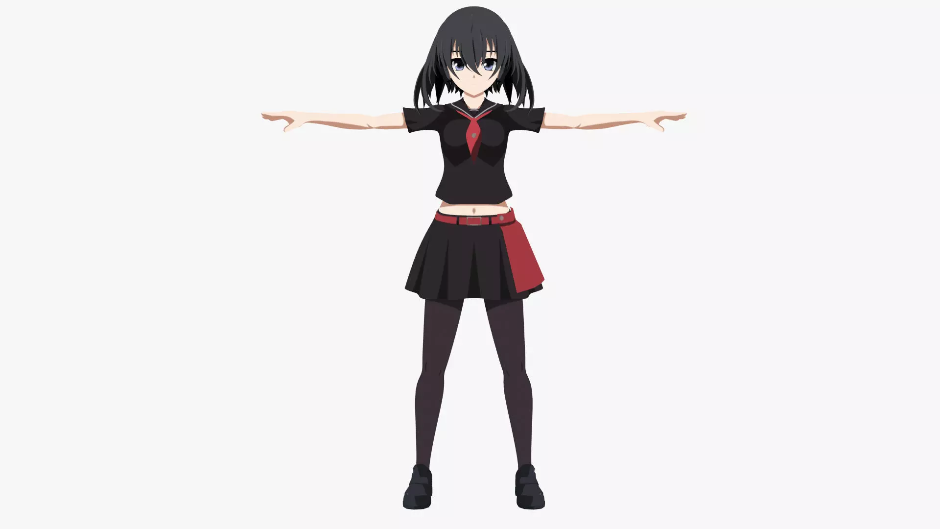 Kurome - Akame Ga Kill  Low-poly 3D model_0