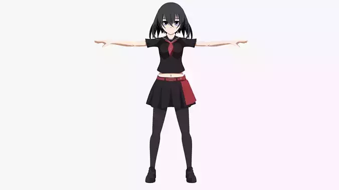 Kurome - Akame Ga Kill  Low-poly 3D model