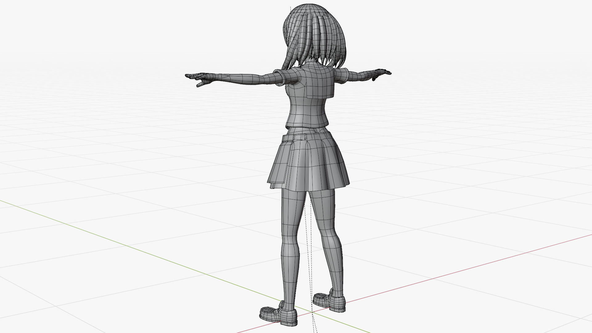 Kurome - Akame Ga Kill  Low-poly 3D model_9