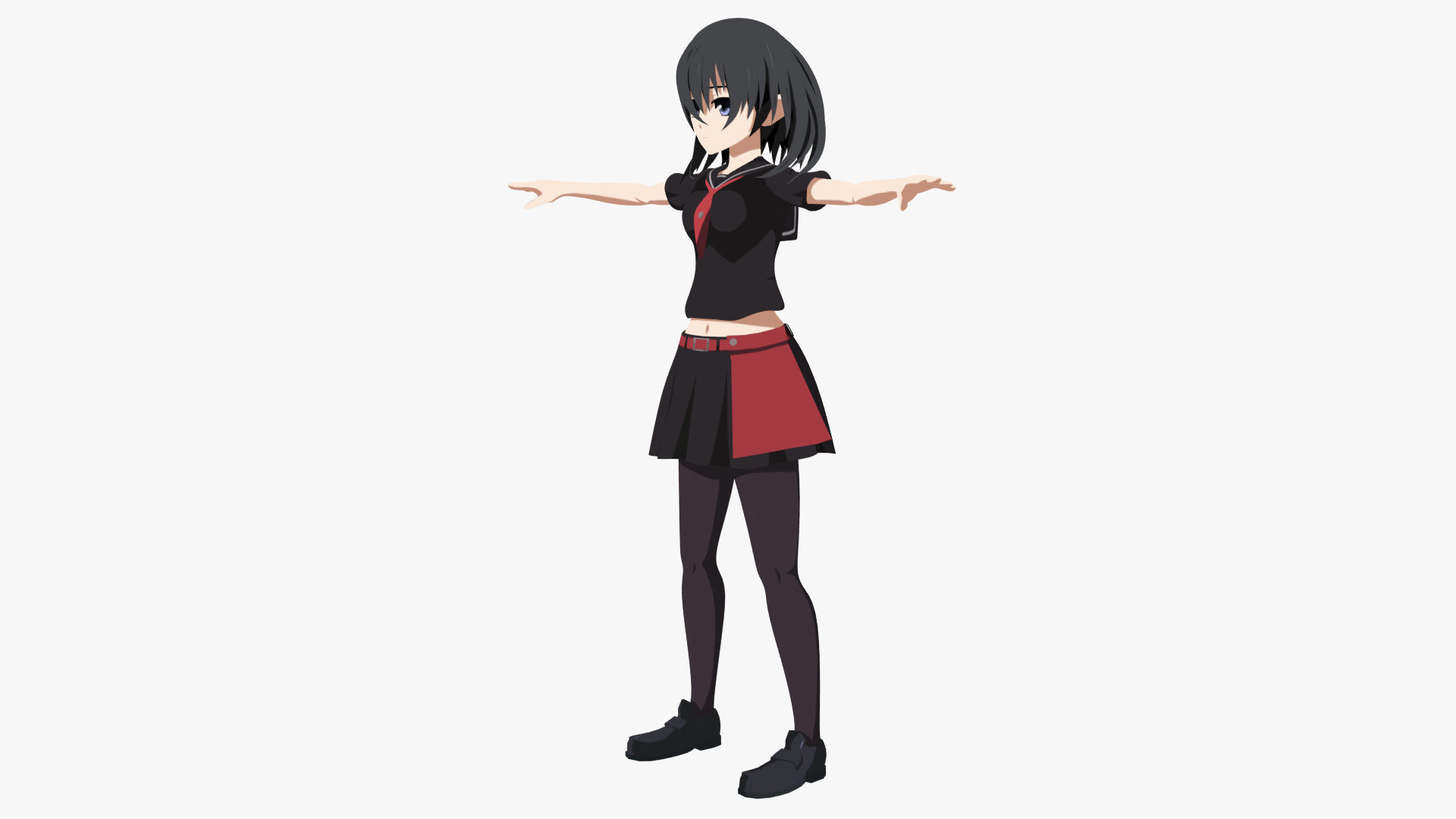 Kurome - Akame Ga Kill  Low-poly 3D model_6