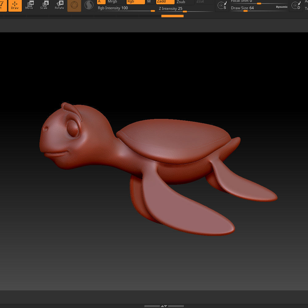 Turtle Cartoon 3D model_20