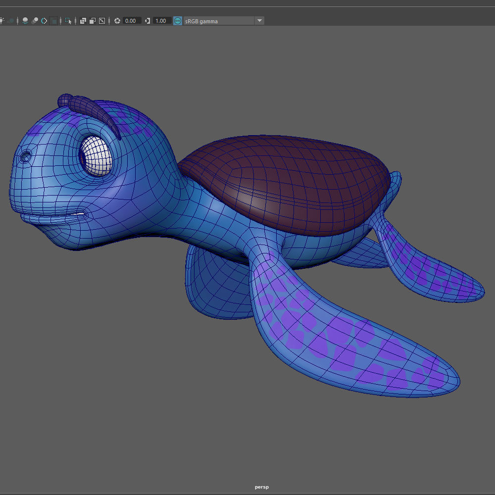 Turtle Cartoon 3D model_17