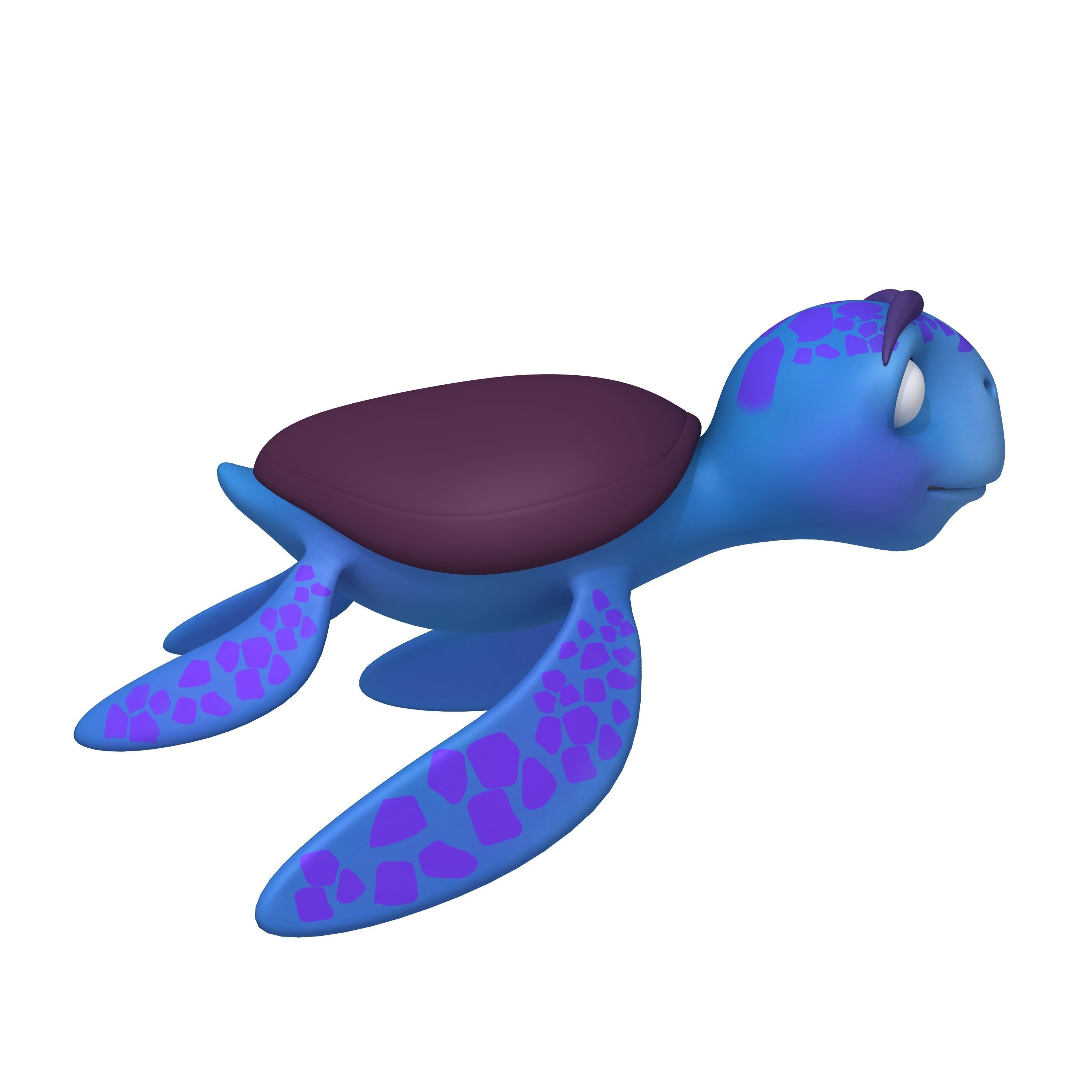Turtle Cartoon 3D model_2