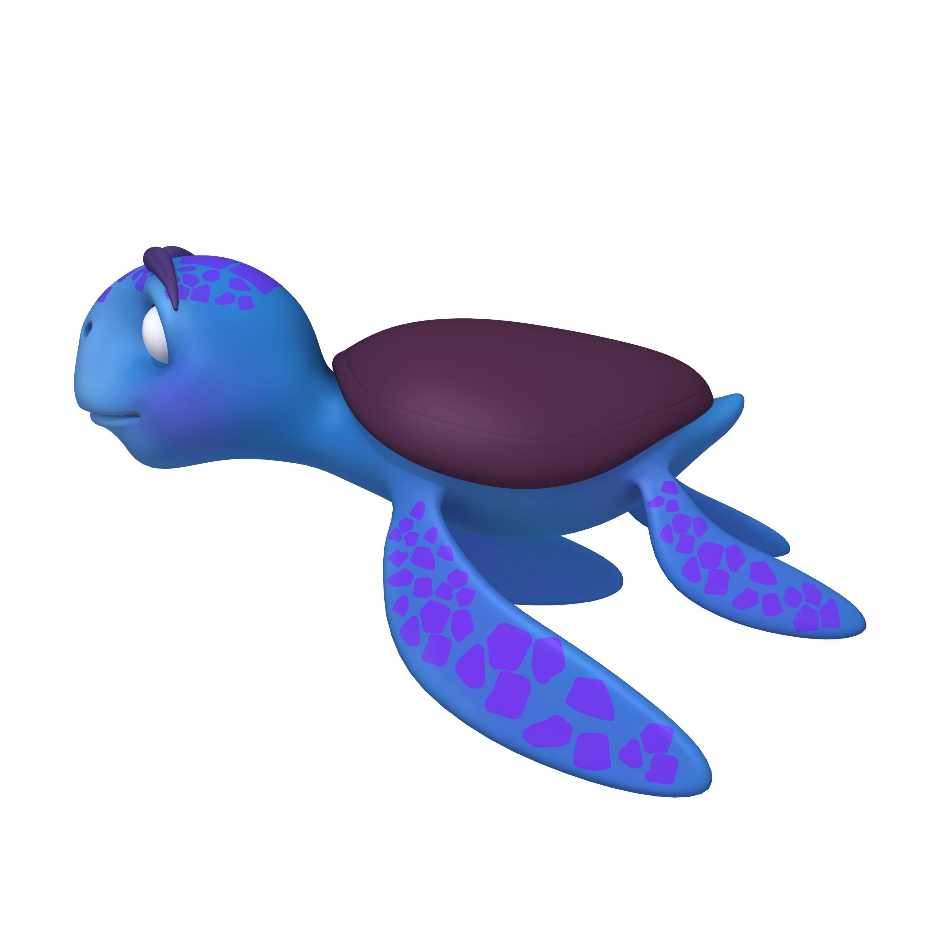 Turtle Cartoon 3D model_4