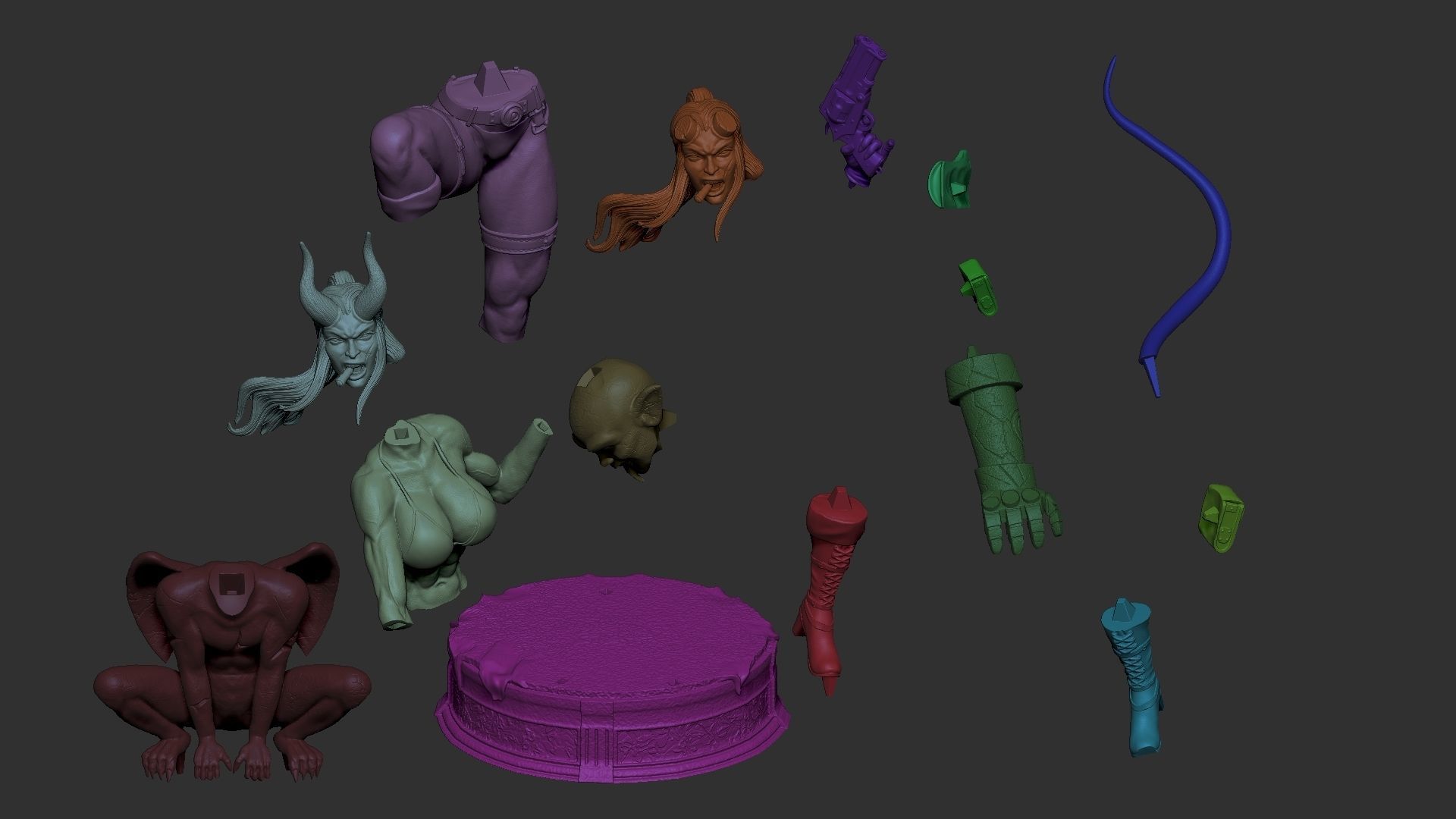 Hellgirl Model2 3d Print 3D print model_11