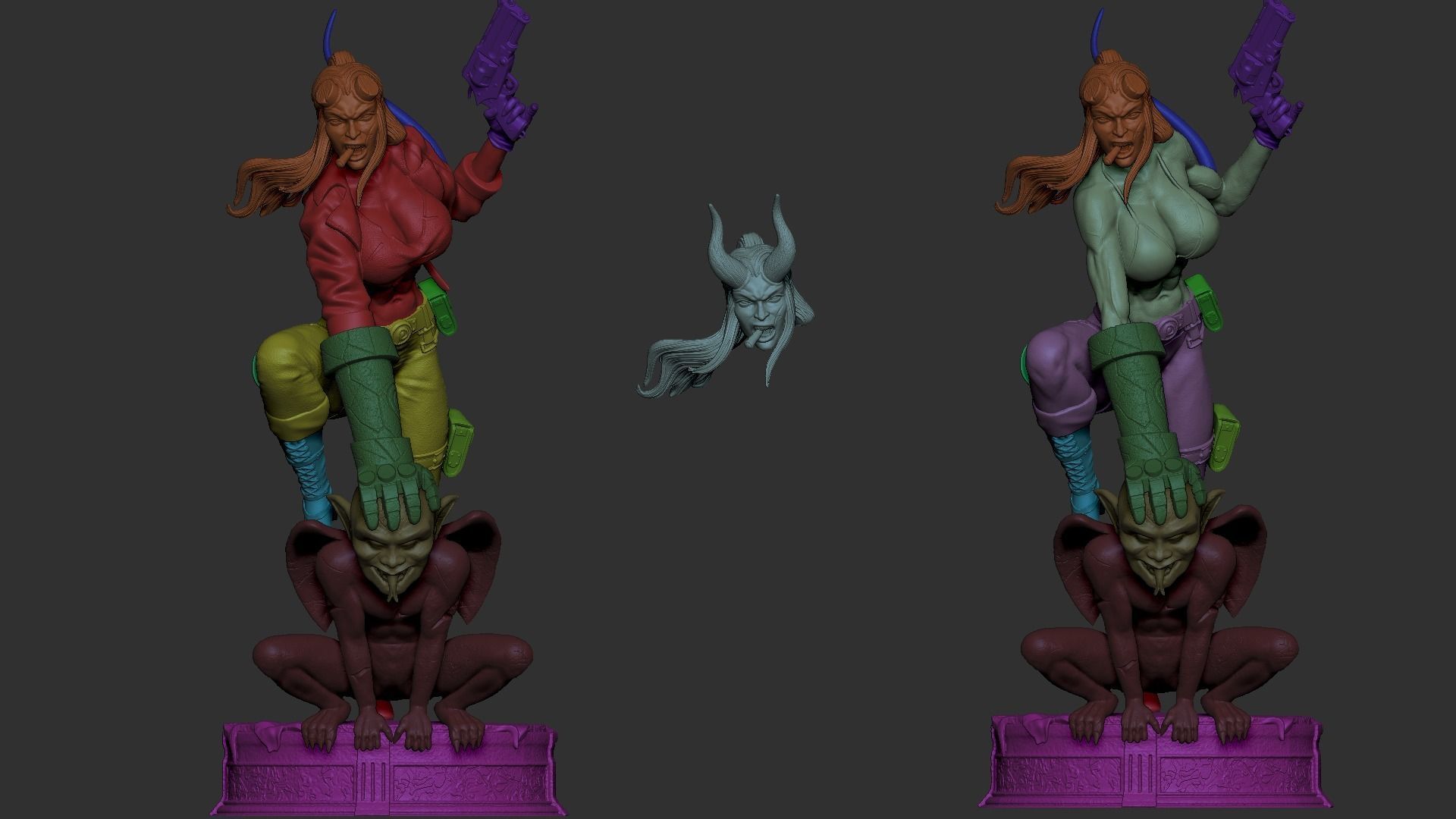 Hellgirl Model2 3d Print 3D print model_9