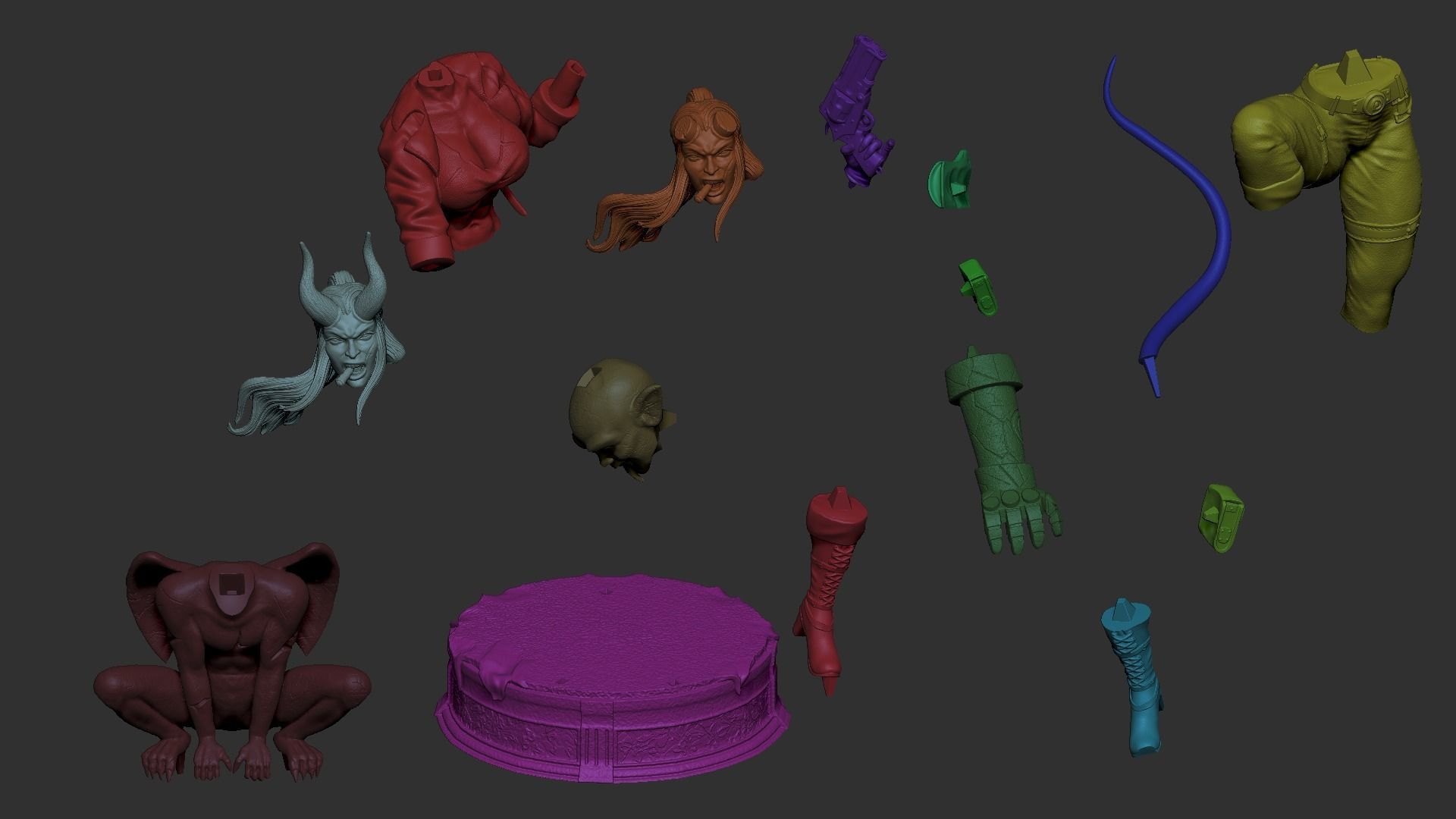 Hellgirl Model2 3d Print 3D print model_10