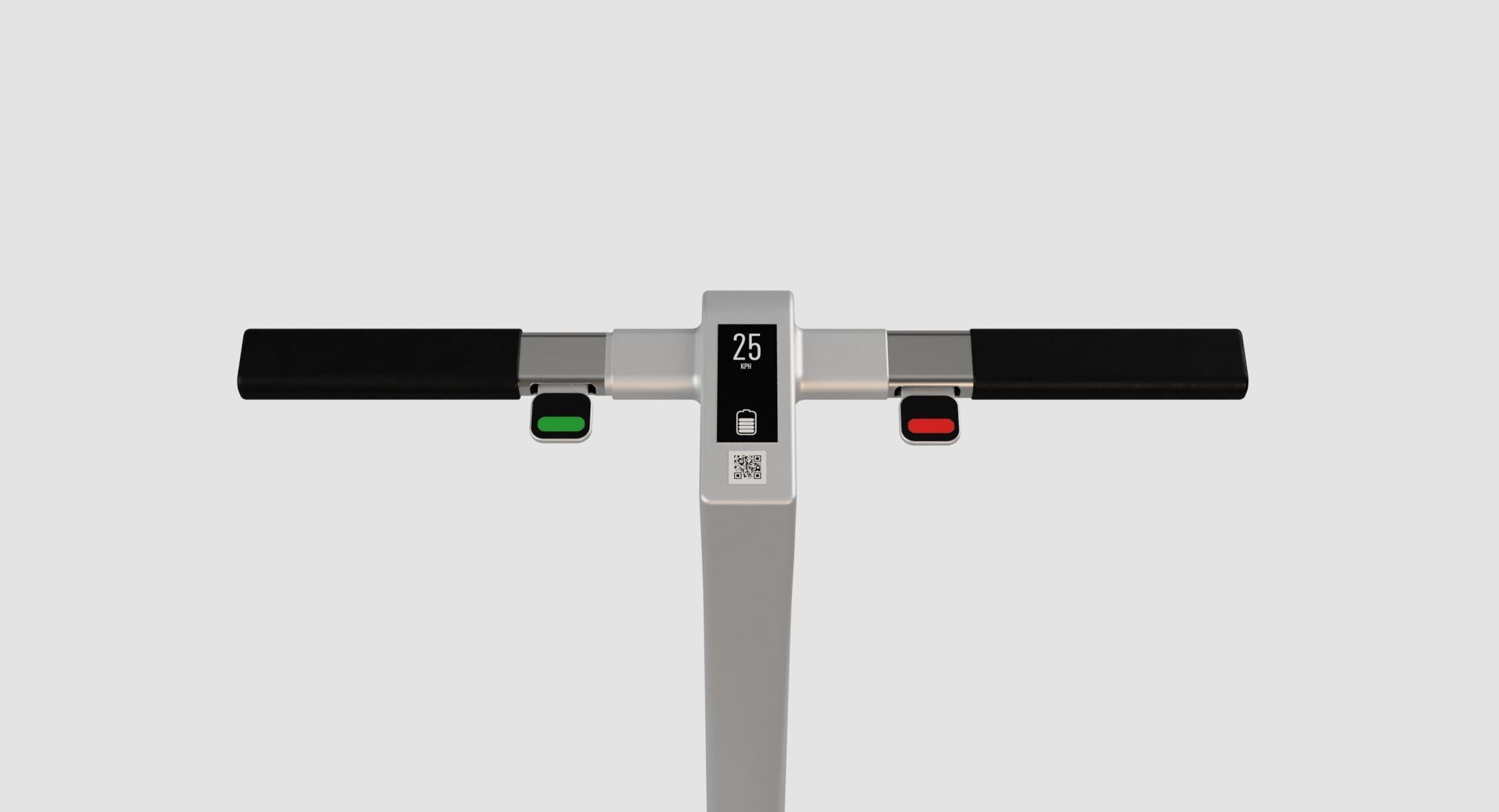 Electric Scooter Design with Parking Stand 3D model_4