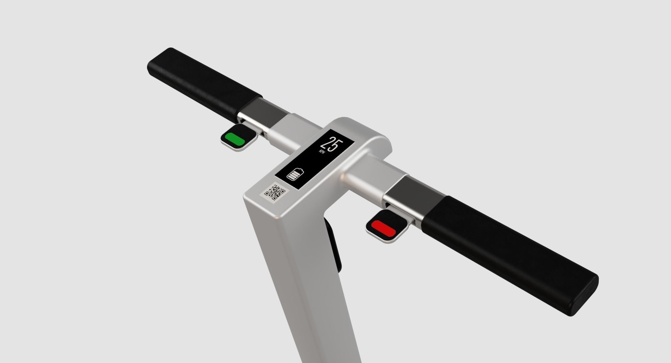 Electric Scooter Design with Parking Stand 3D model_5