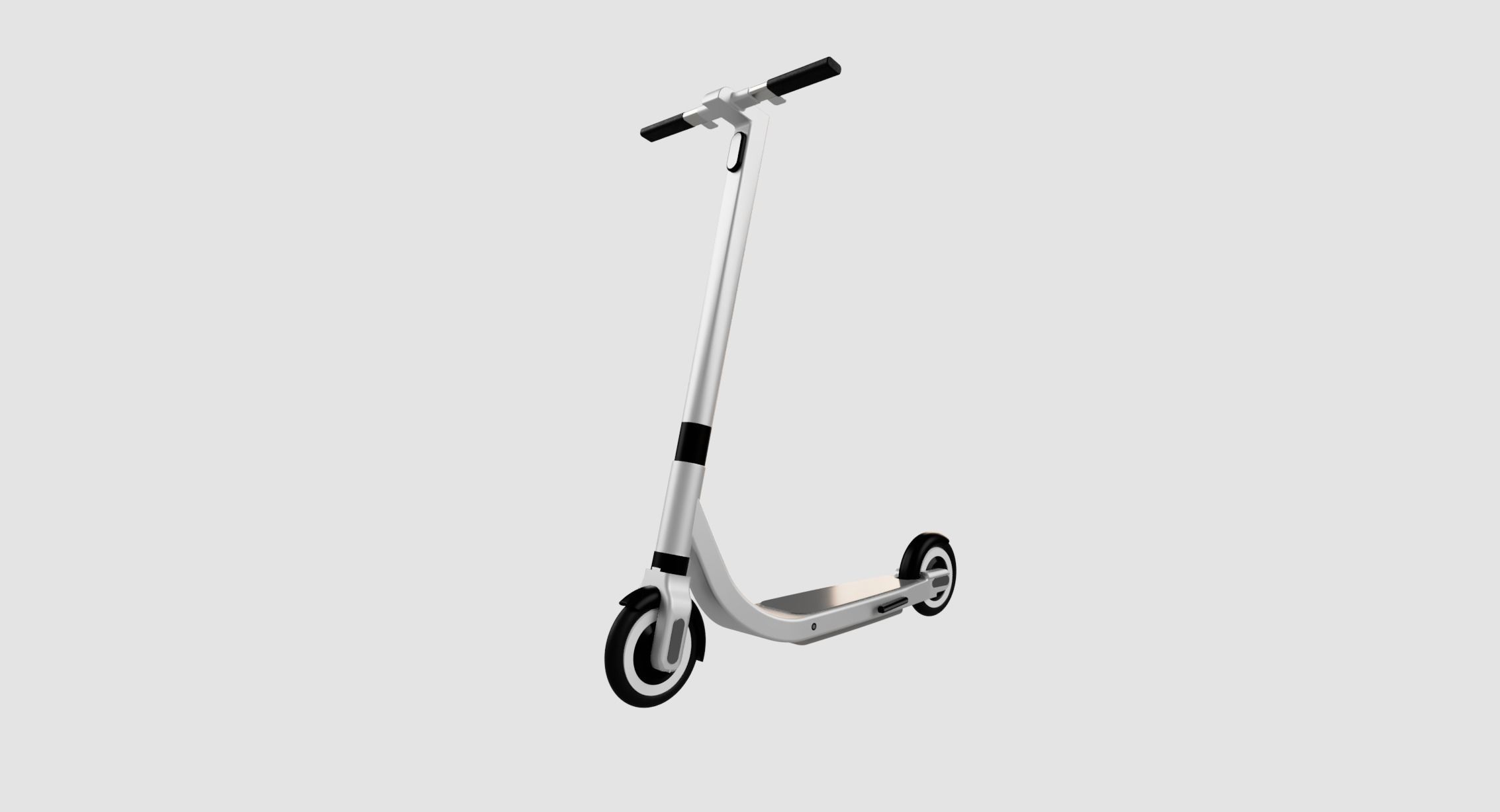 Electric Scooter Design with Parking Stand 3D model_1