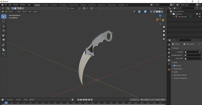 Simple Karambit Knife Free 3D model