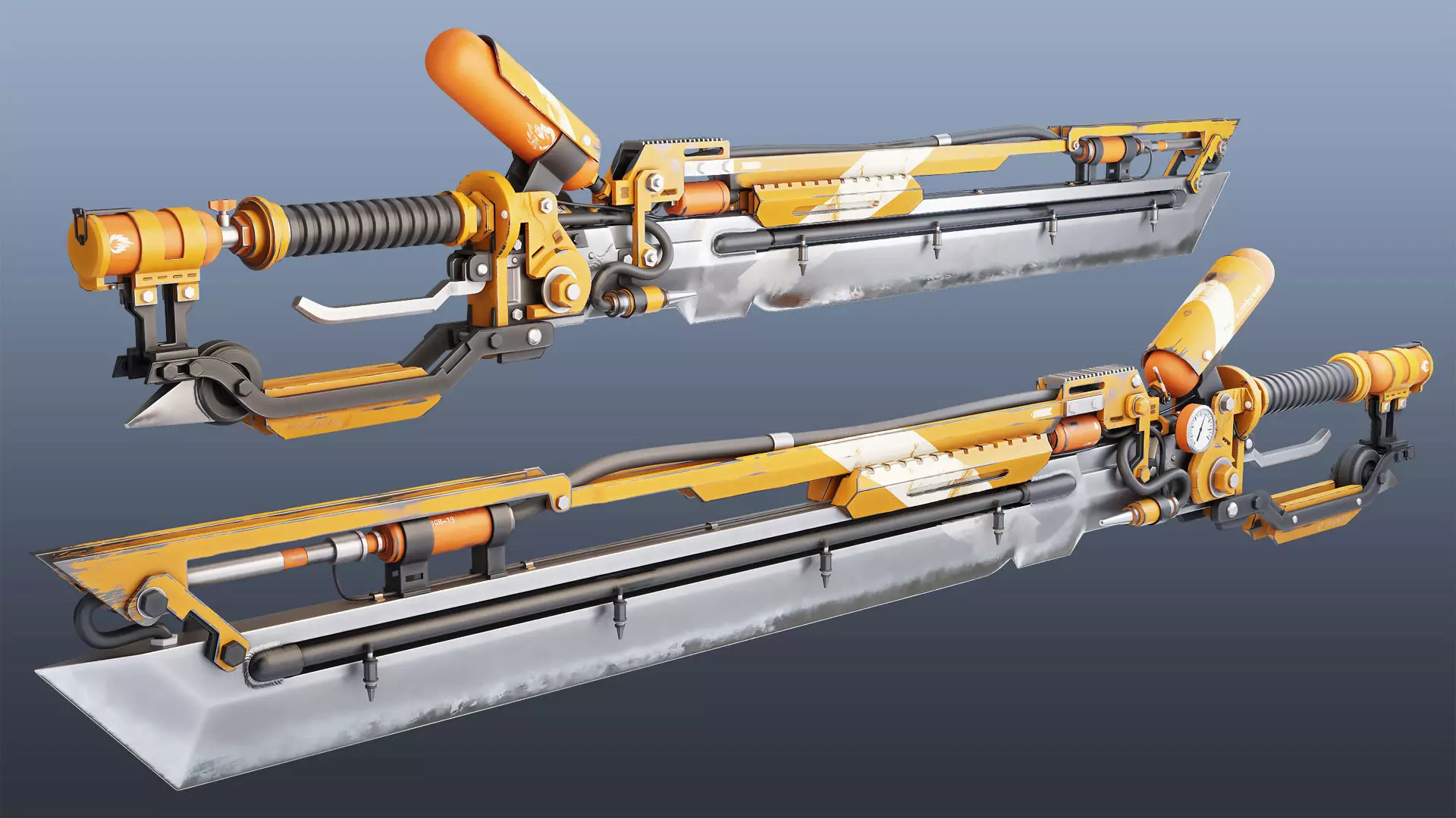 Fire sword 3D model_0