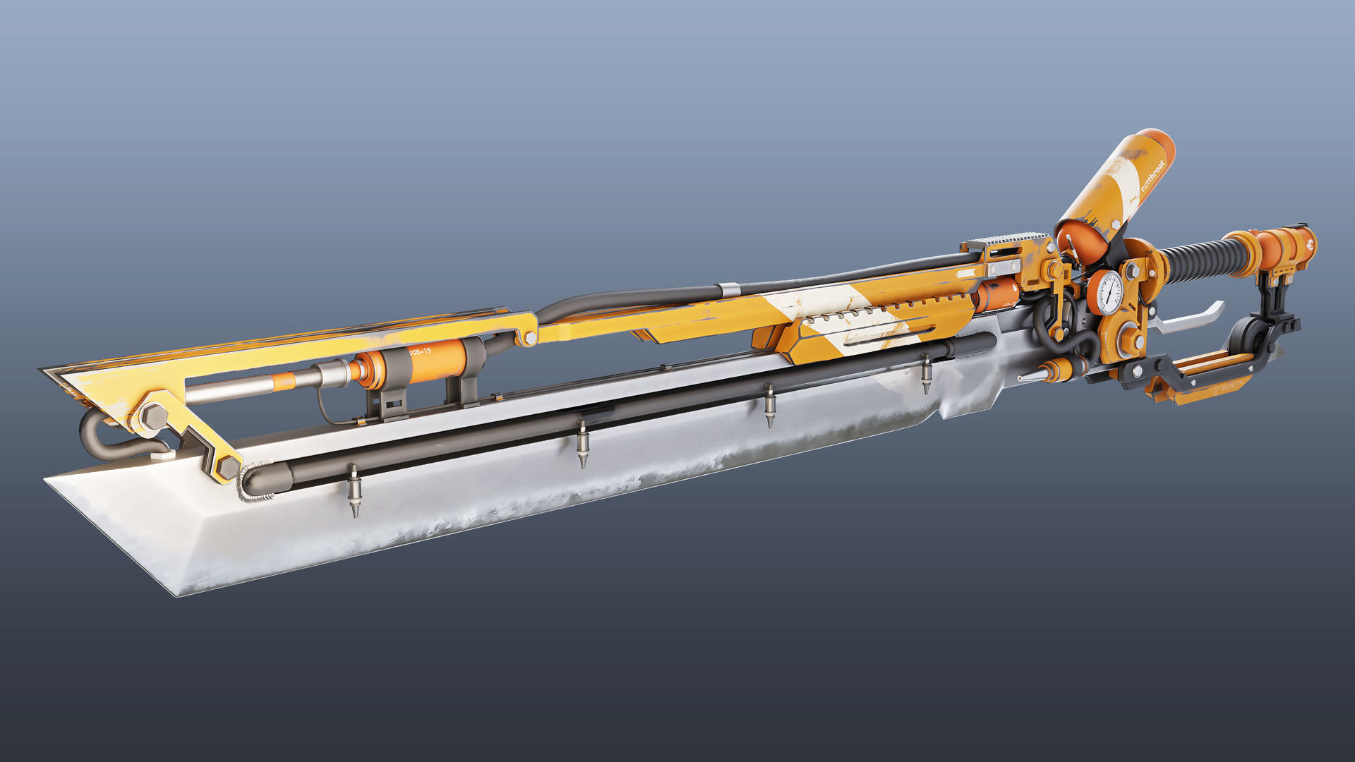 Fire sword 3D model_1