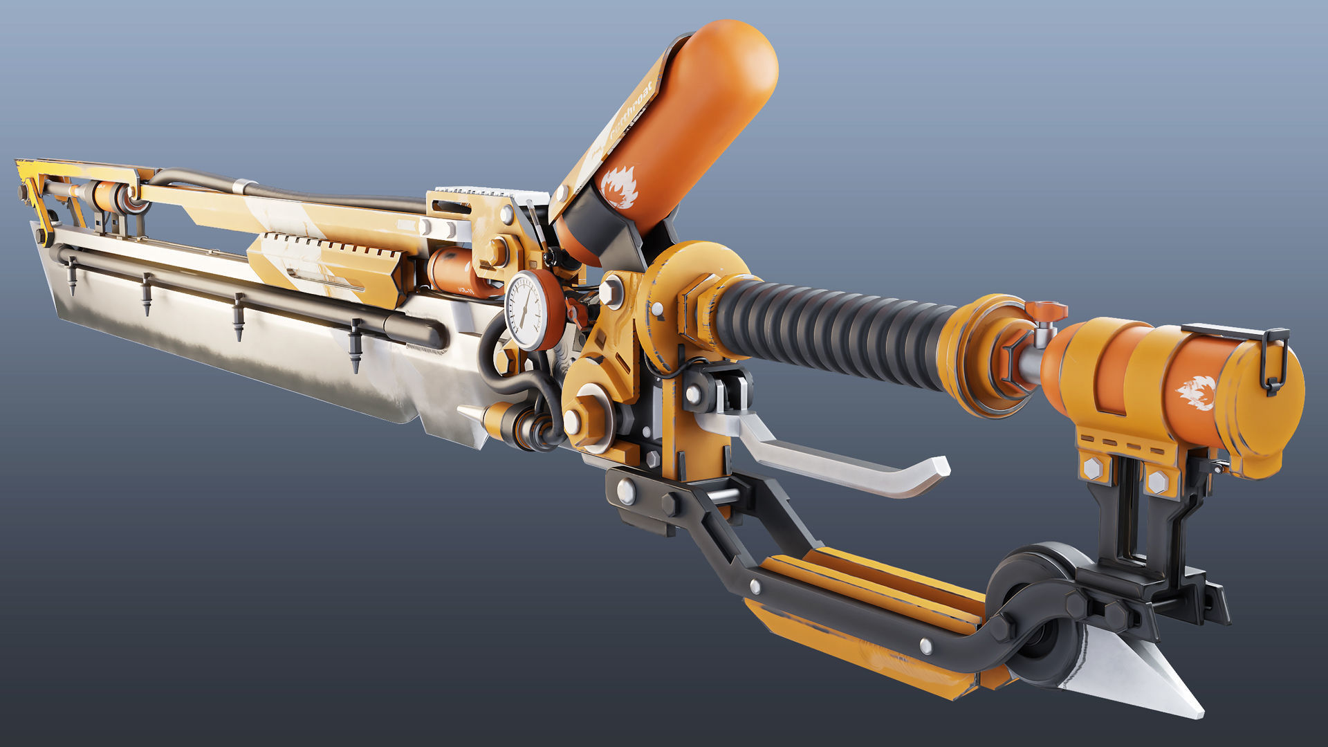 Fire sword 3D model_2