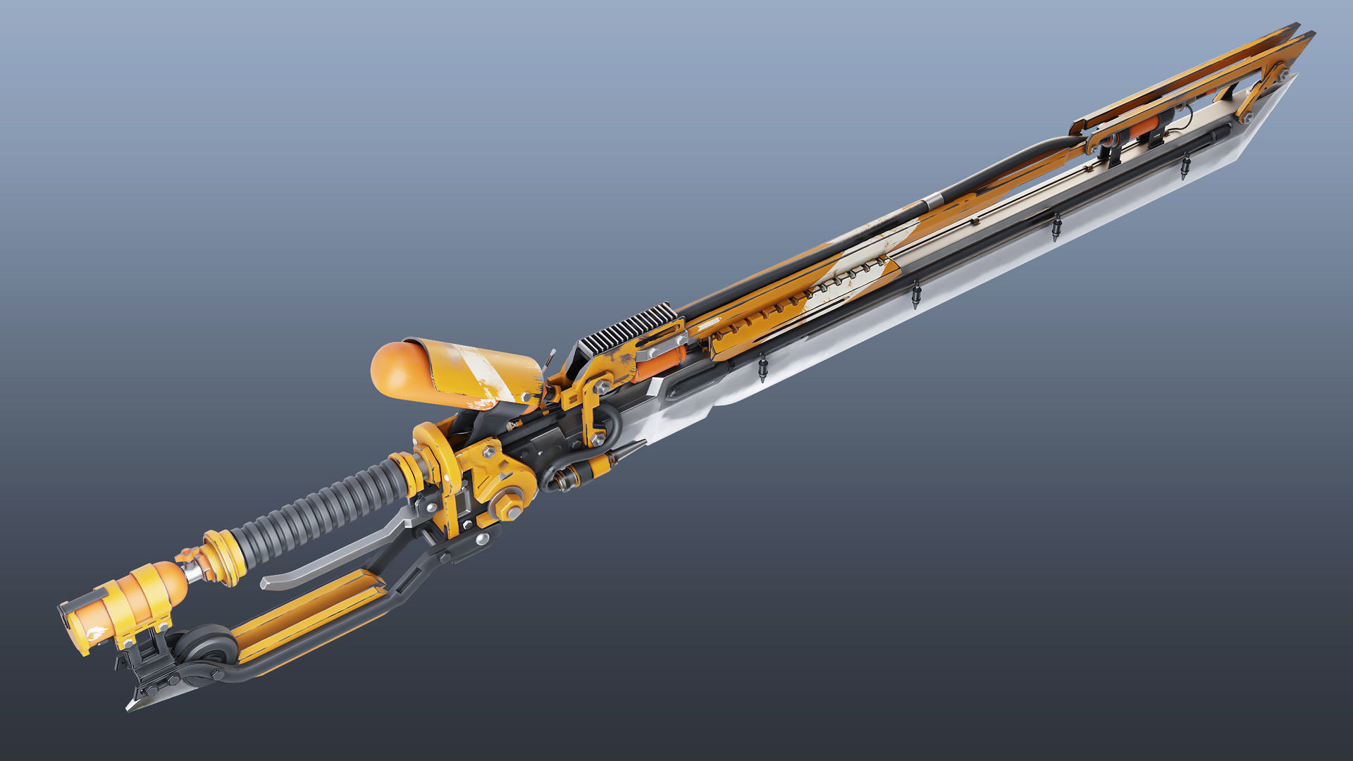 Fire sword 3D model_4