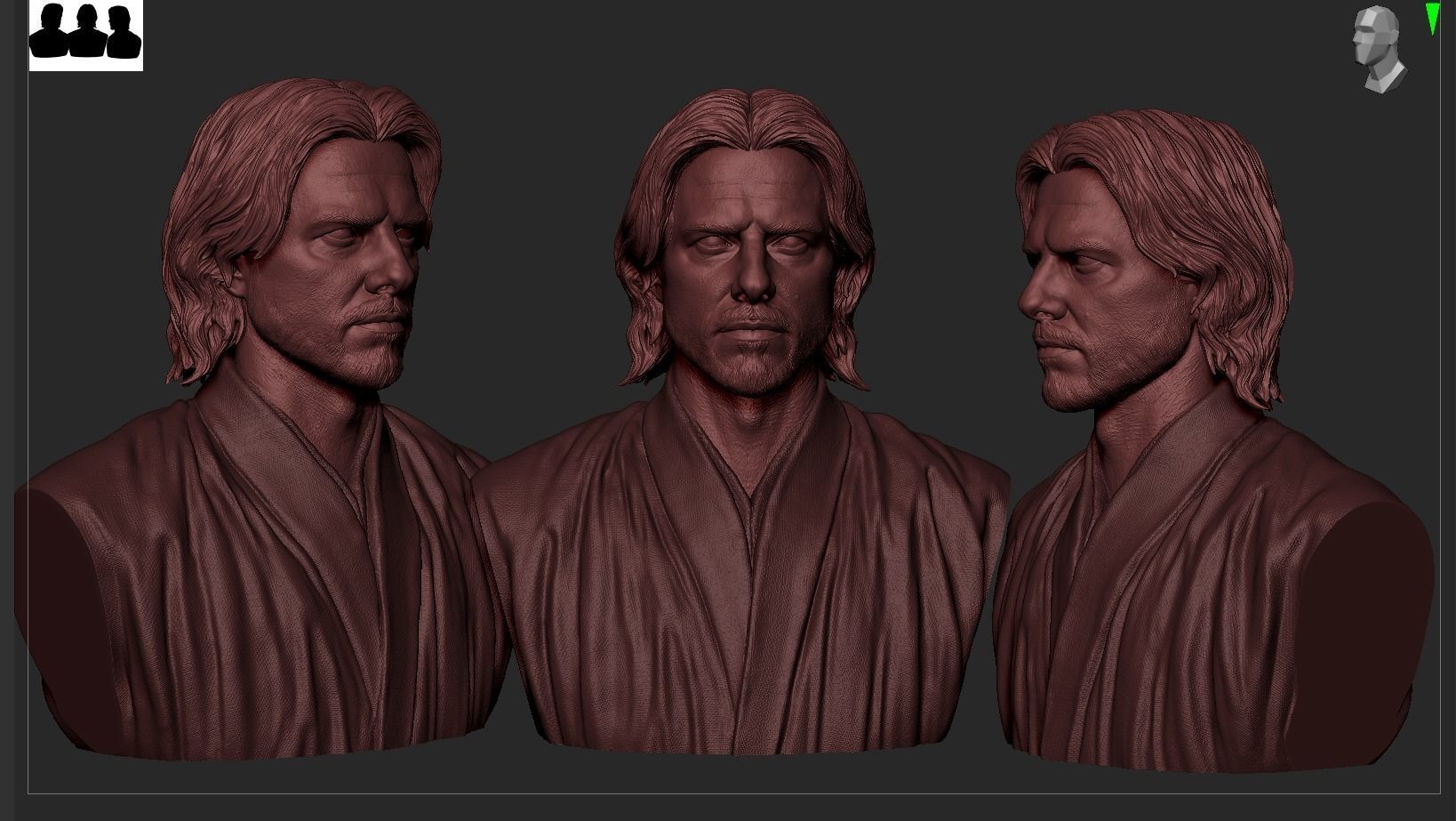 Nathan Algren-Tom Cruise Bust Last Samurai 3D print model_15