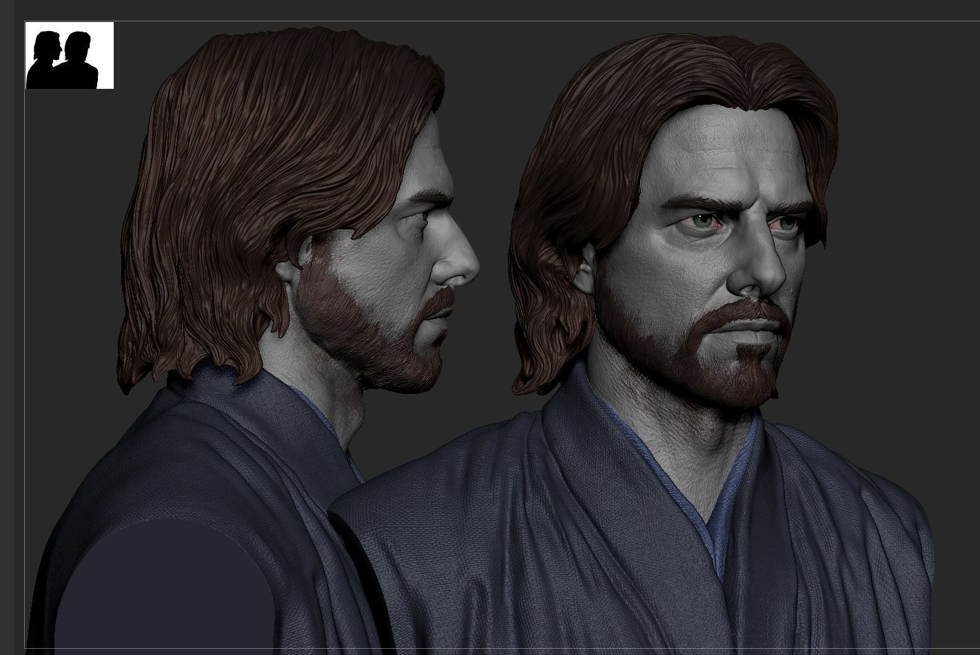 Nathan Algren-Tom Cruise Bust Last Samurai 3D print model_7
