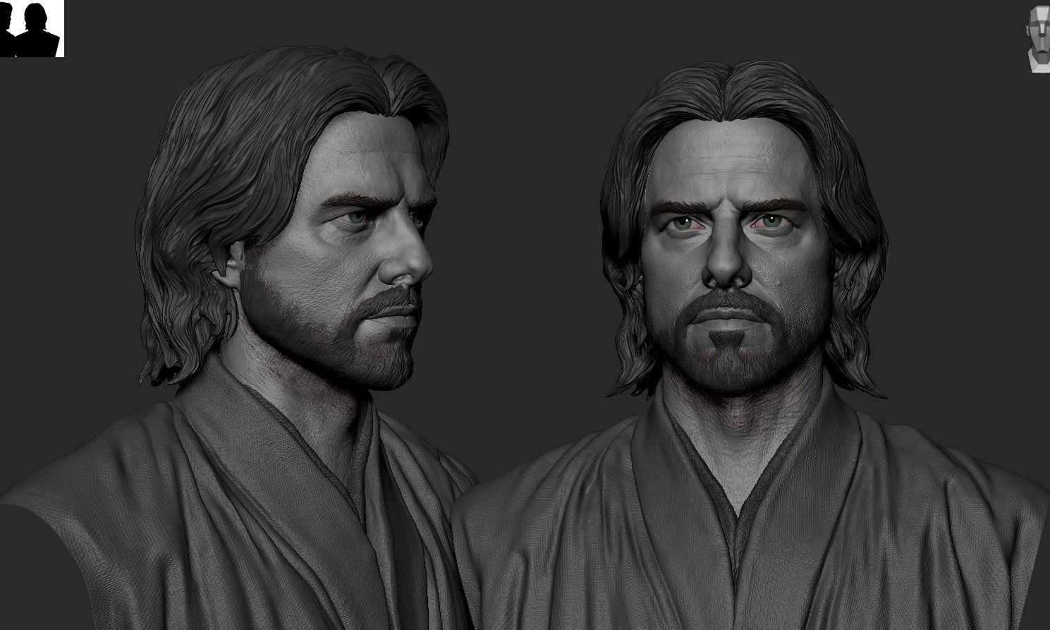 Nathan Algren-Tom Cruise Bust Last Samurai 3D print model_8
