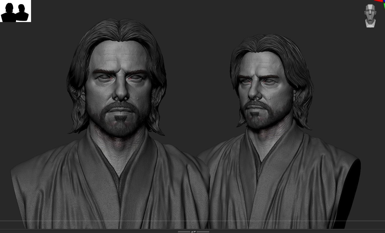 Nathan Algren-Tom Cruise Bust Last Samurai 3D print model_9
