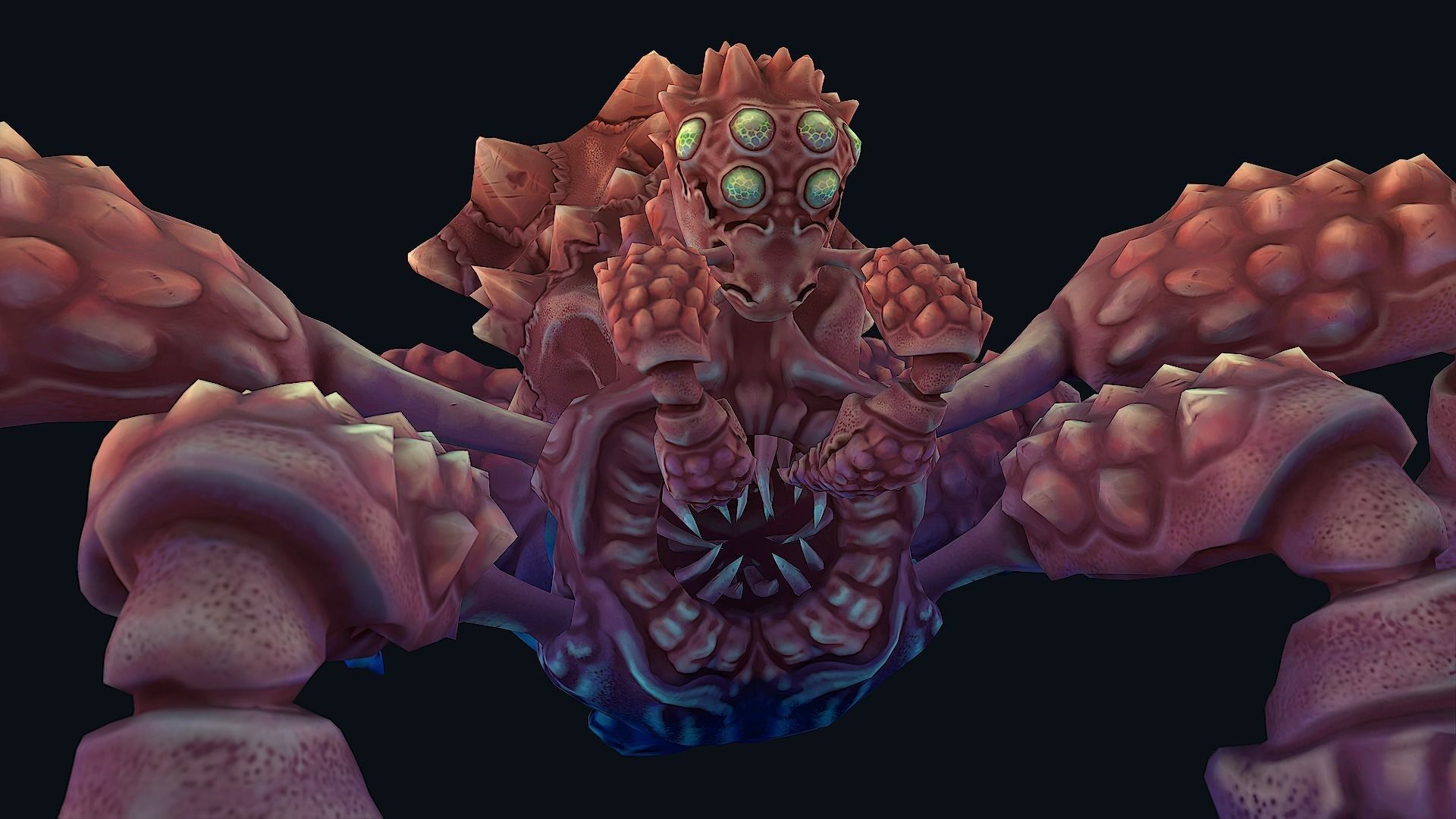 hand painted spider Low-poly 3D model_6