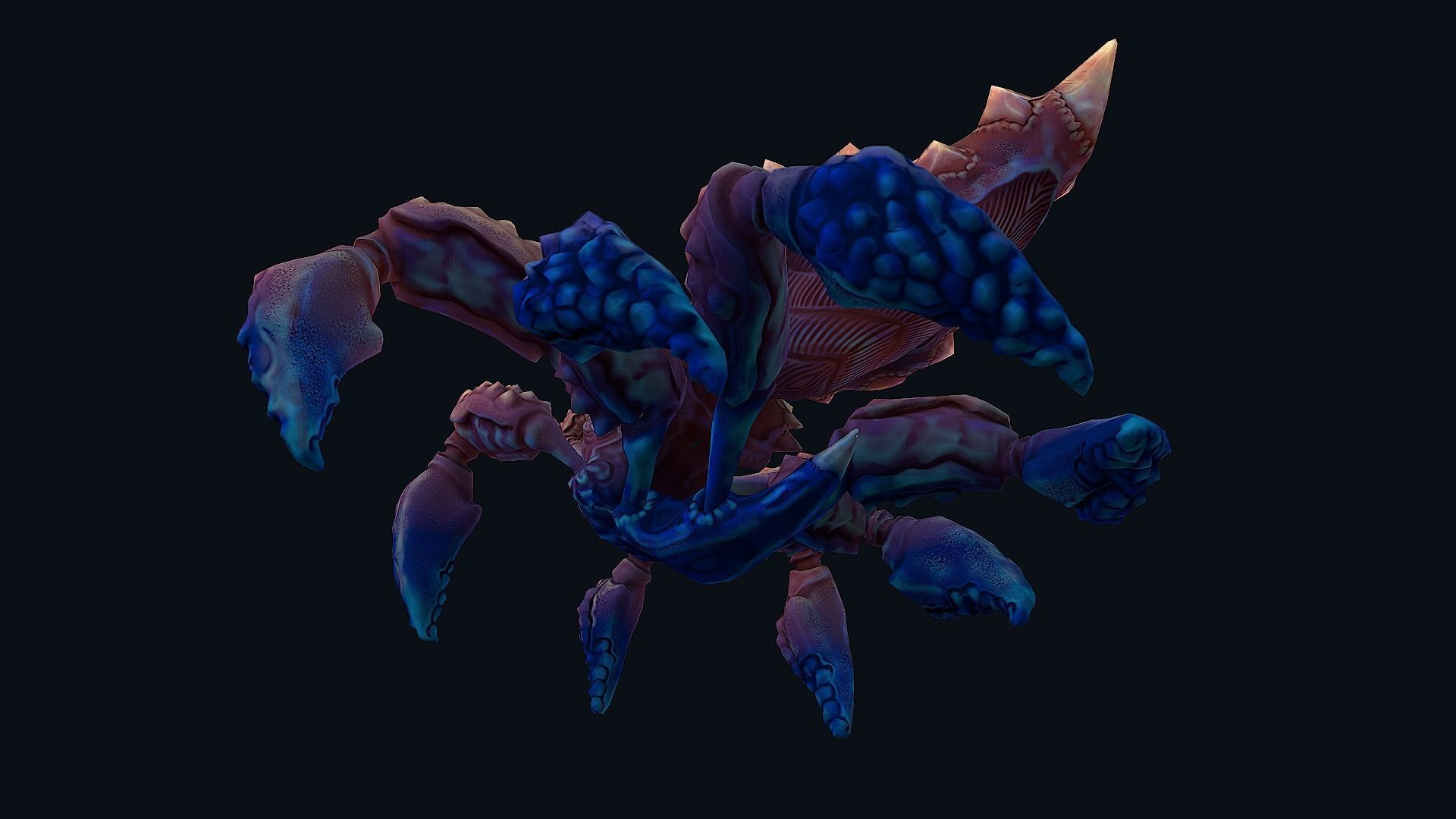 hand painted spider Low-poly 3D model_4