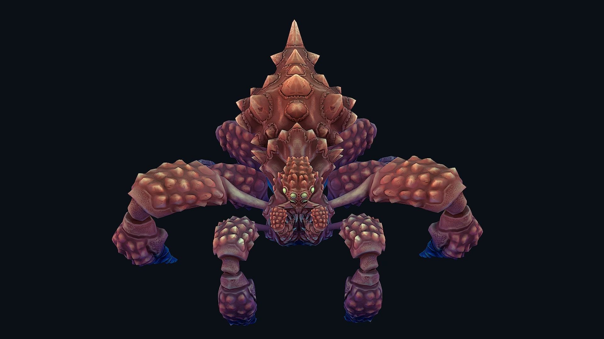 hand painted spider Low-poly 3D model_5