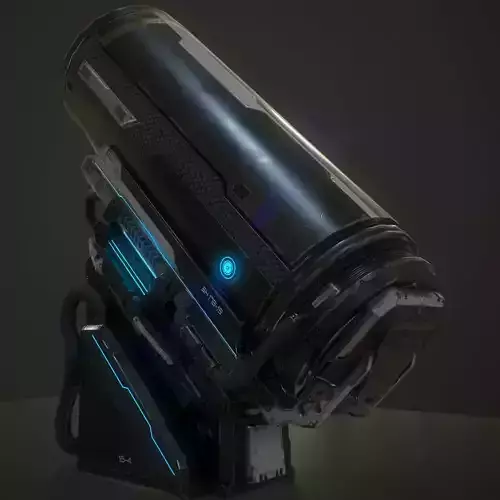 Sci-Fi elements Low-poly 3D model