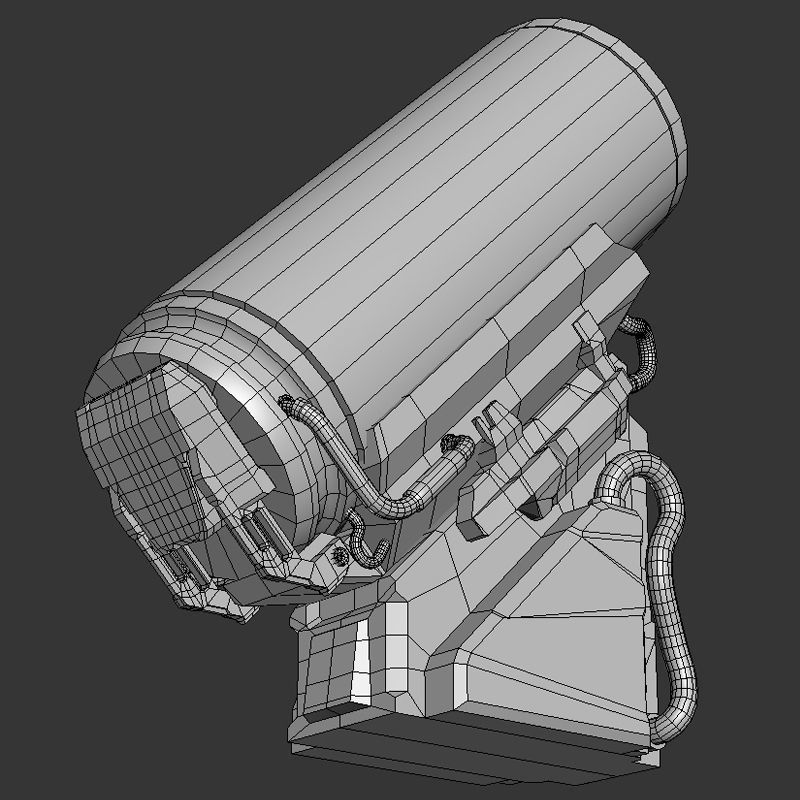 Sci-Fi elements Low-poly 3D model_6