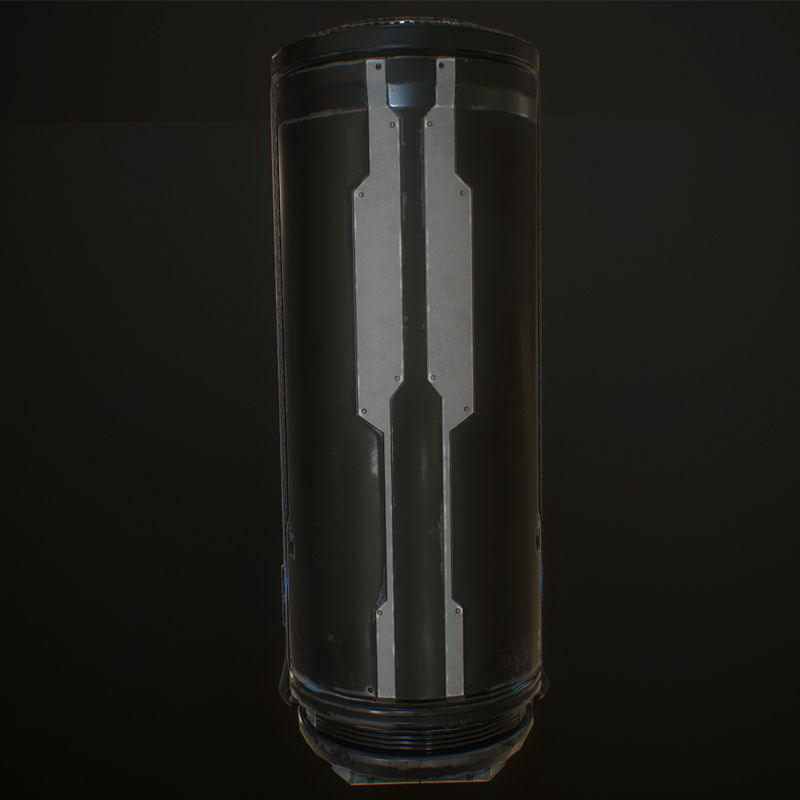 Sci-Fi elements Low-poly 3D model_3