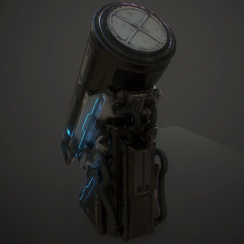 Sci-Fi elements Low-poly 3D model_2