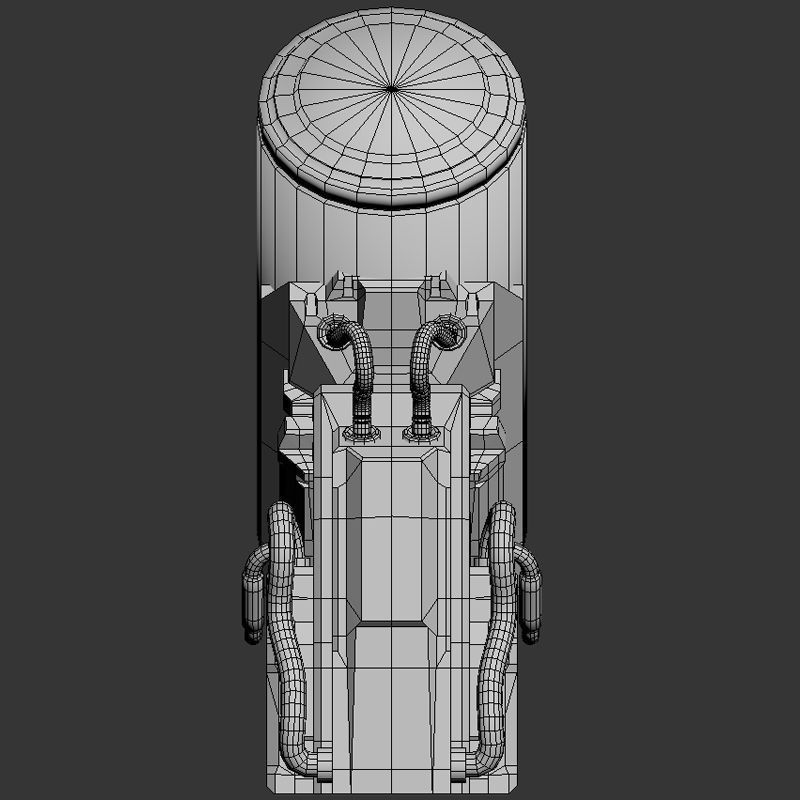 Sci-Fi elements Low-poly 3D model_4
