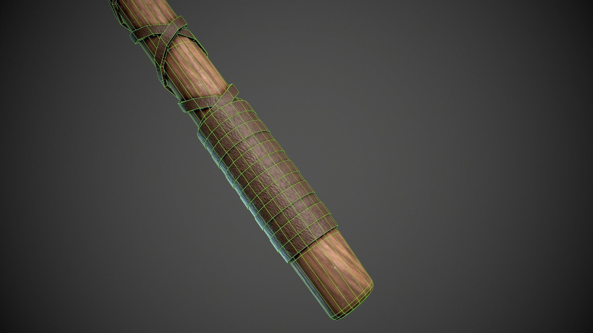 Battleaxe axe Low-poly 3D model_8