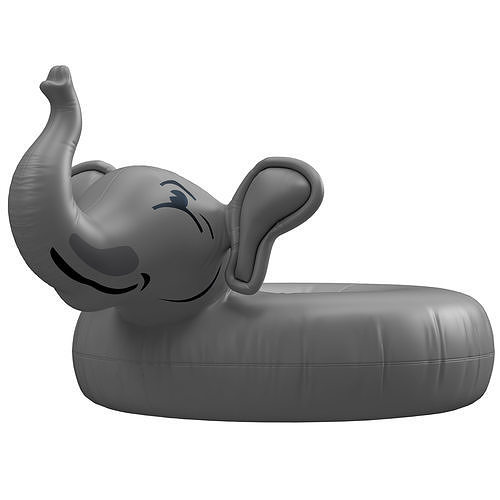 Inflatable water toys GoFloats Trunks The Elephant Party Tube Low-poly 3D model