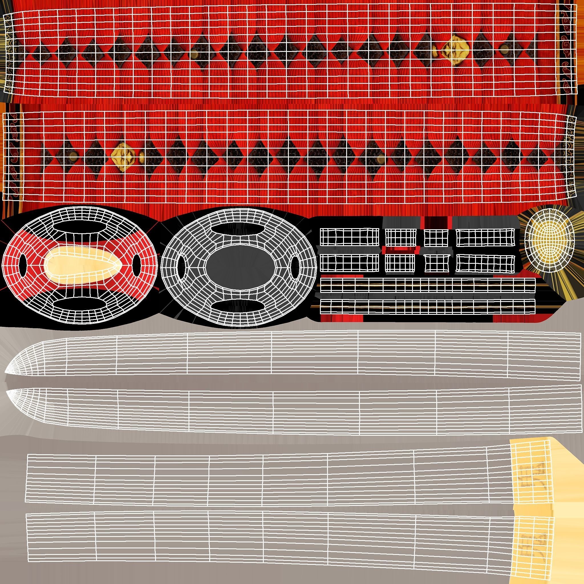Oni Katana - Realtime 3D model PBR Game Ready Low-poly 3D model_16