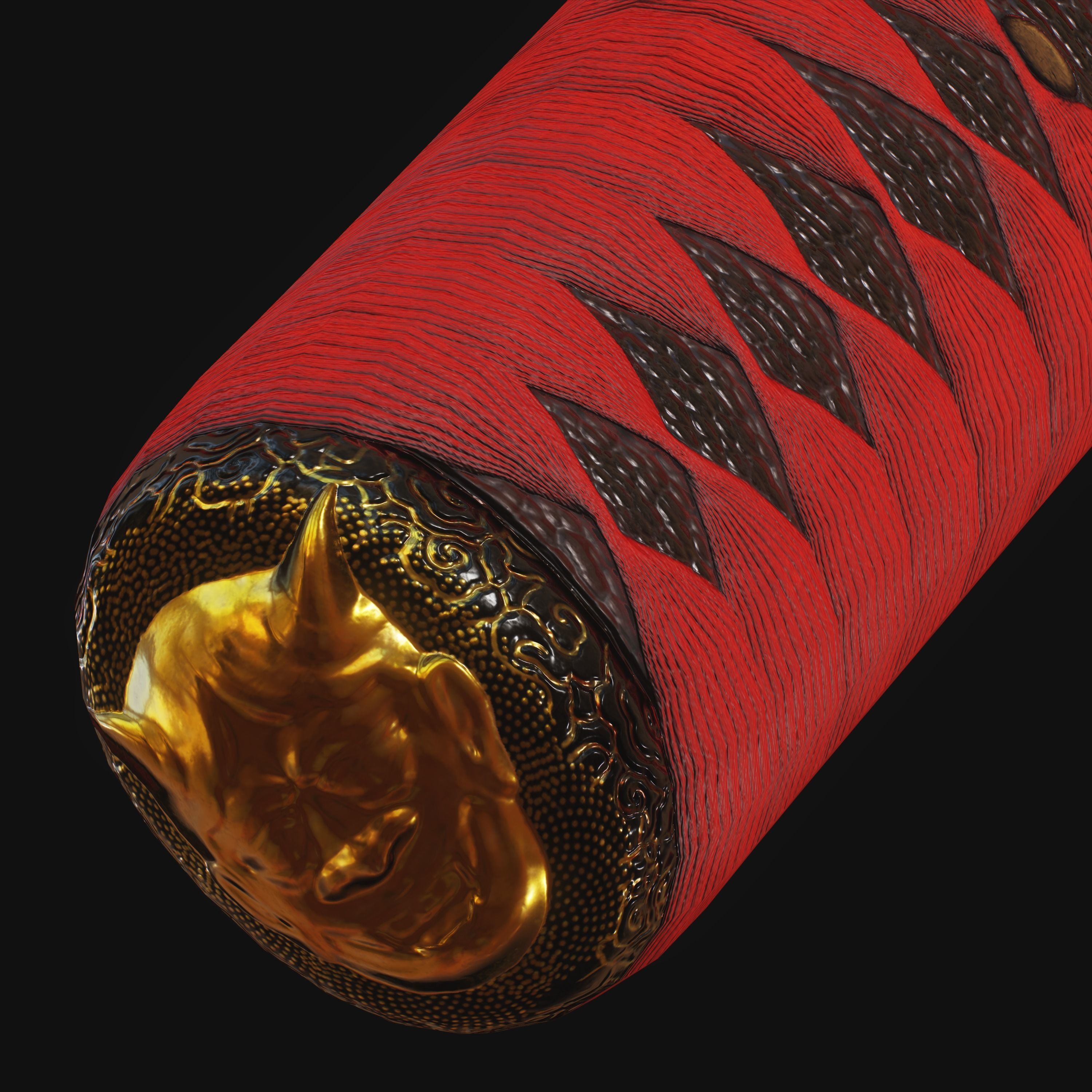 Oni Katana - Realtime 3D model PBR Game Ready Low-poly 3D model_5