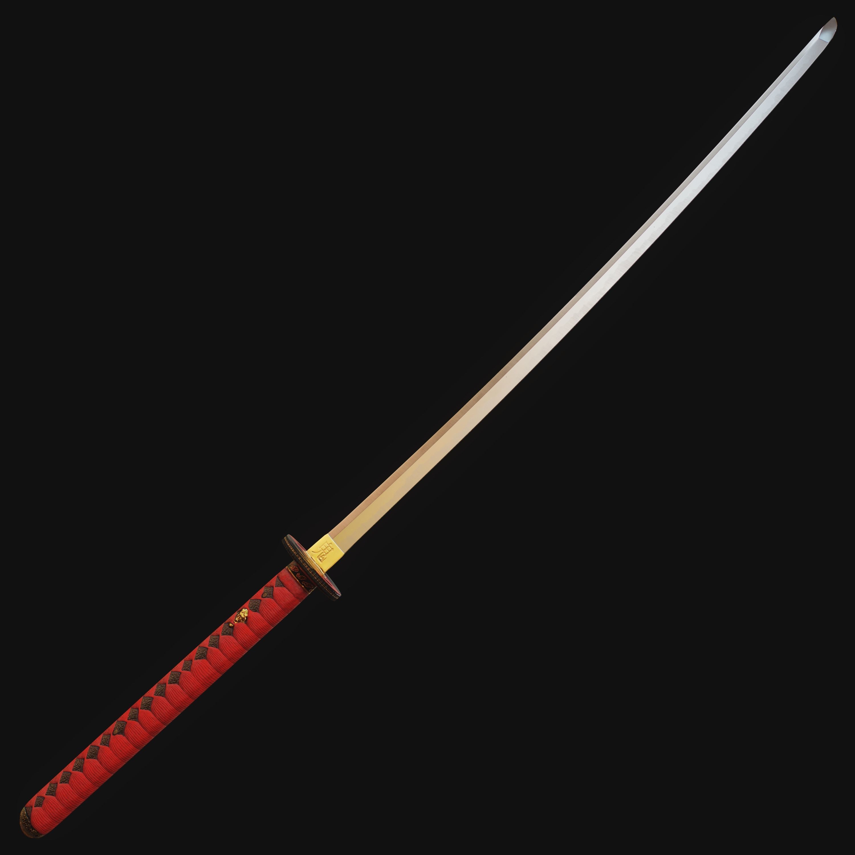 Oni Katana - Realtime 3D model PBR Game Ready Low-poly 3D model_11