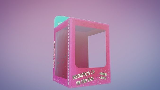 Collectible Box NFT template - animated in Blender 3D model